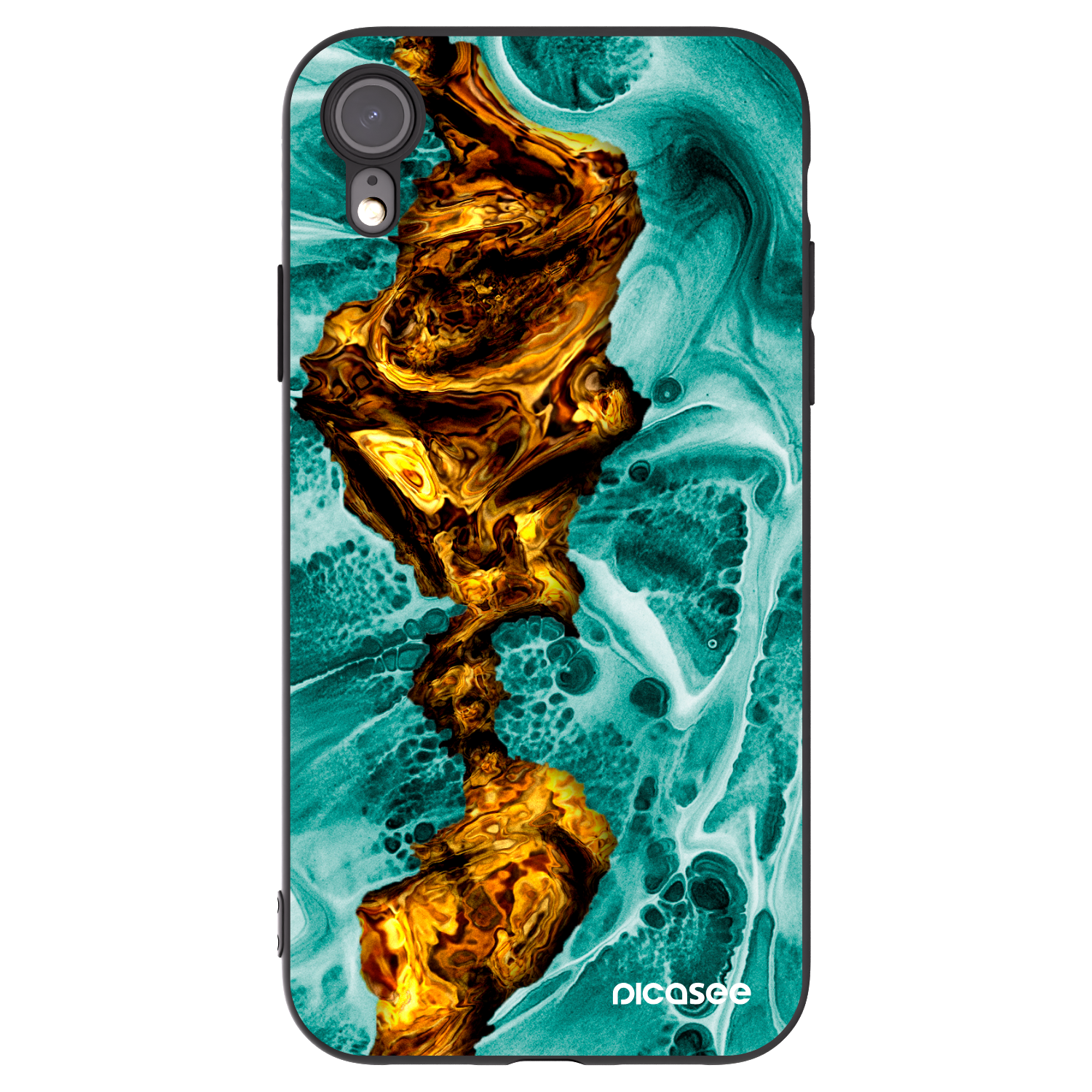 Picasee fekete szilikon tok az alábbi mobiltelefonokra Apple iPhone XR - Goldsky