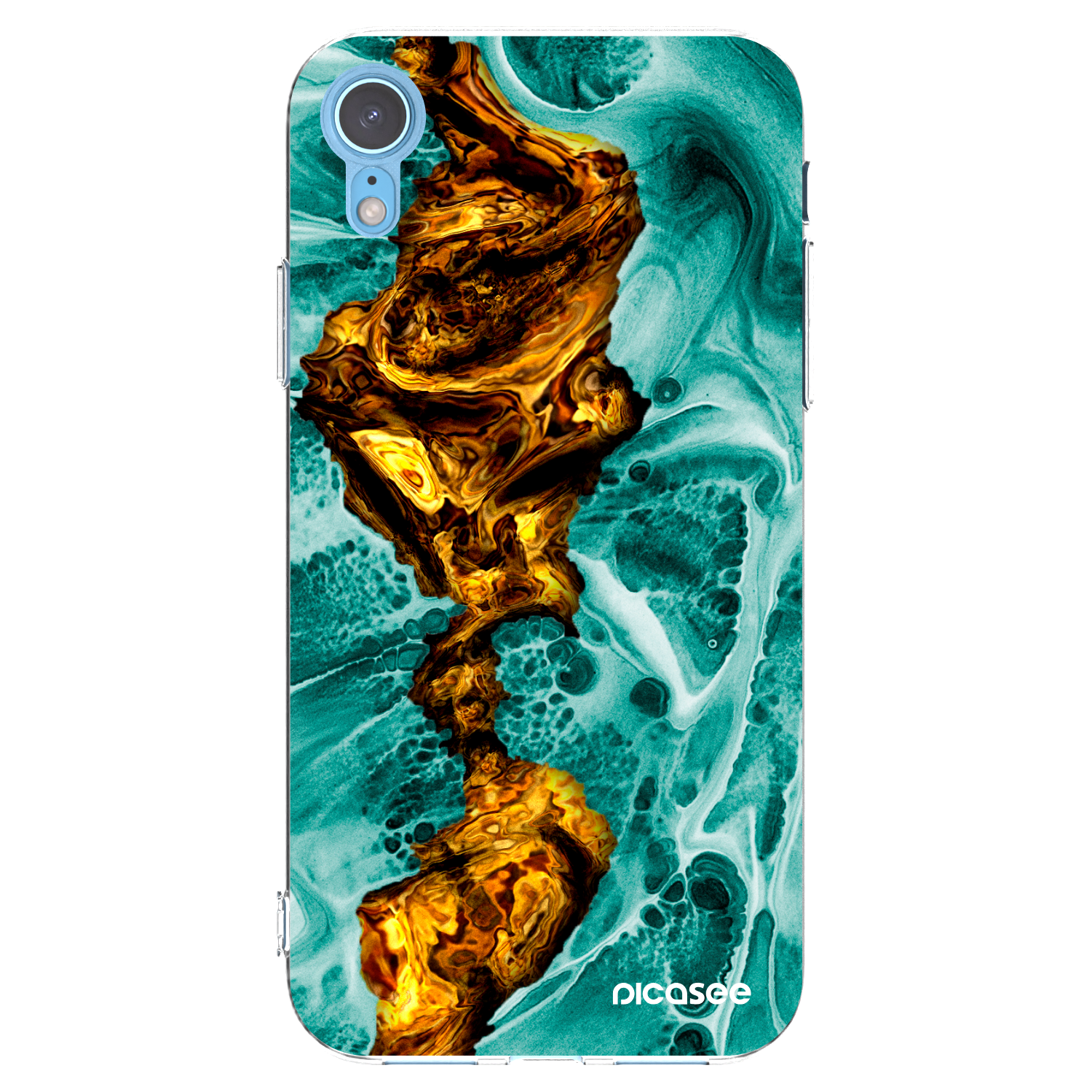 Picasee átlátszó szilikon tok az alábbi mobiltelefonokra Apple iPhone XR - Goldsky
