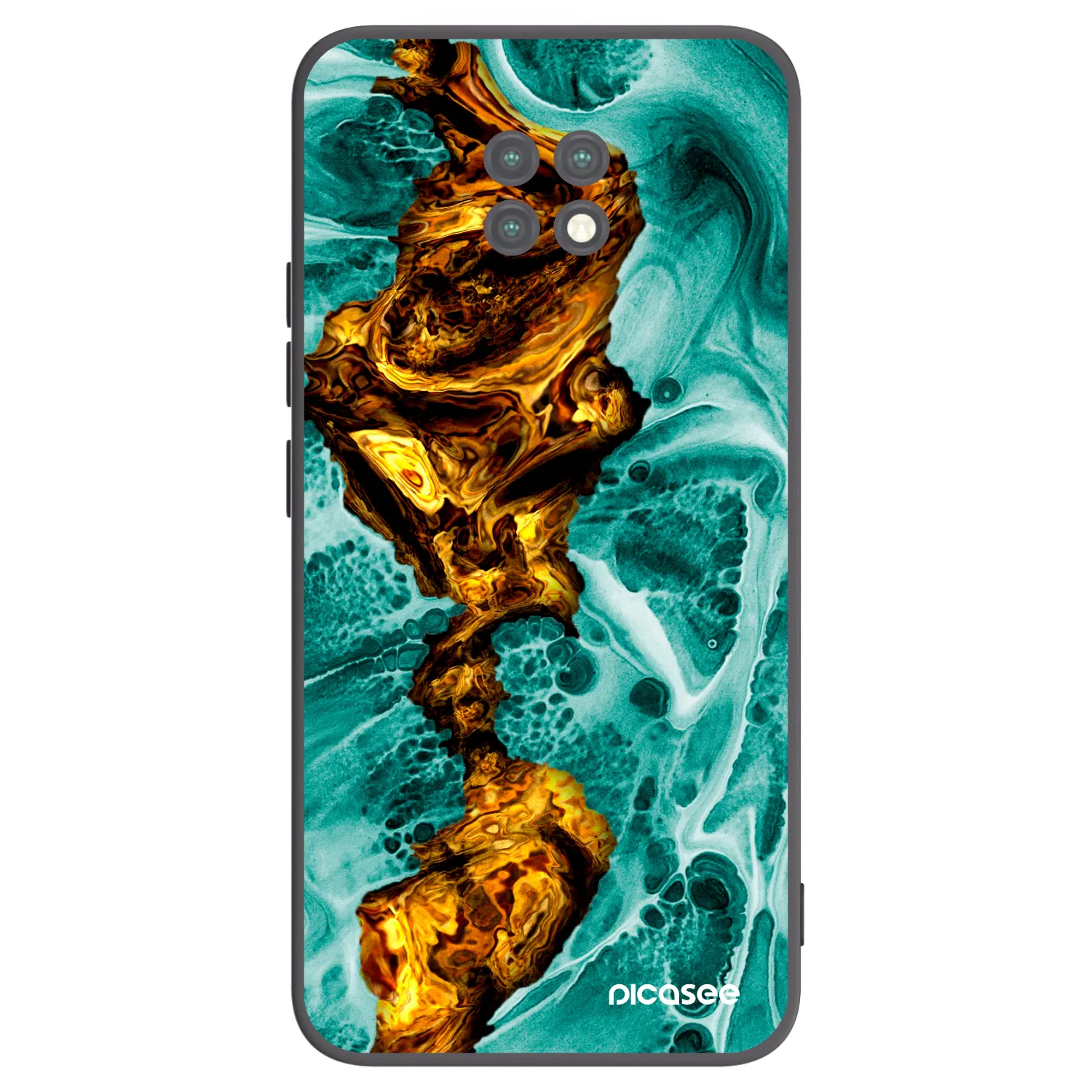 Picasee fekete szilikon tok az alábbi mobiltelefonokra Xiaomi Redmi Note 9T - Goldsky
