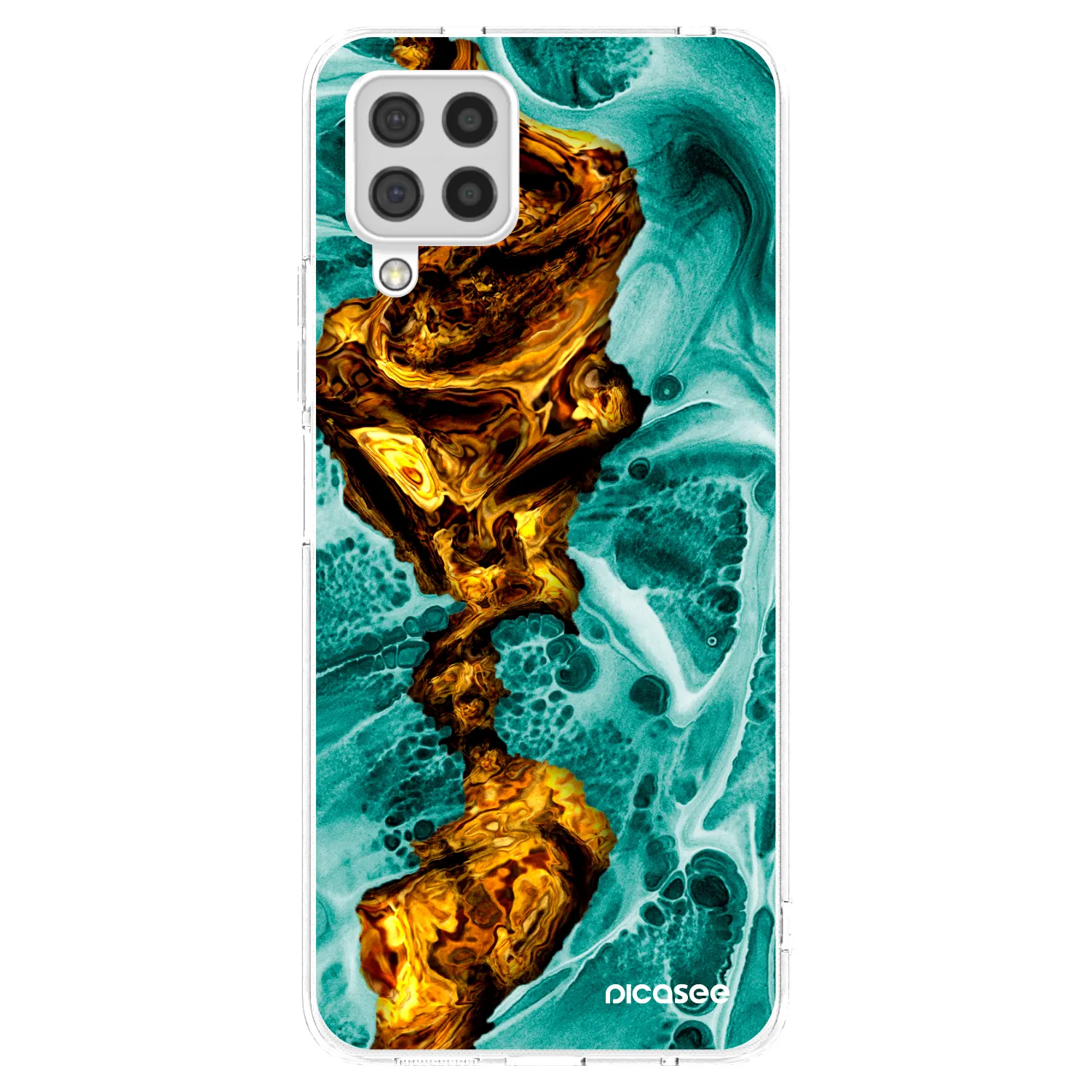 Picasee átlátszó szilikon tok az alábbi mobiltelefonokra Samsung Galaxy A22 A225F 4G - Goldsky
