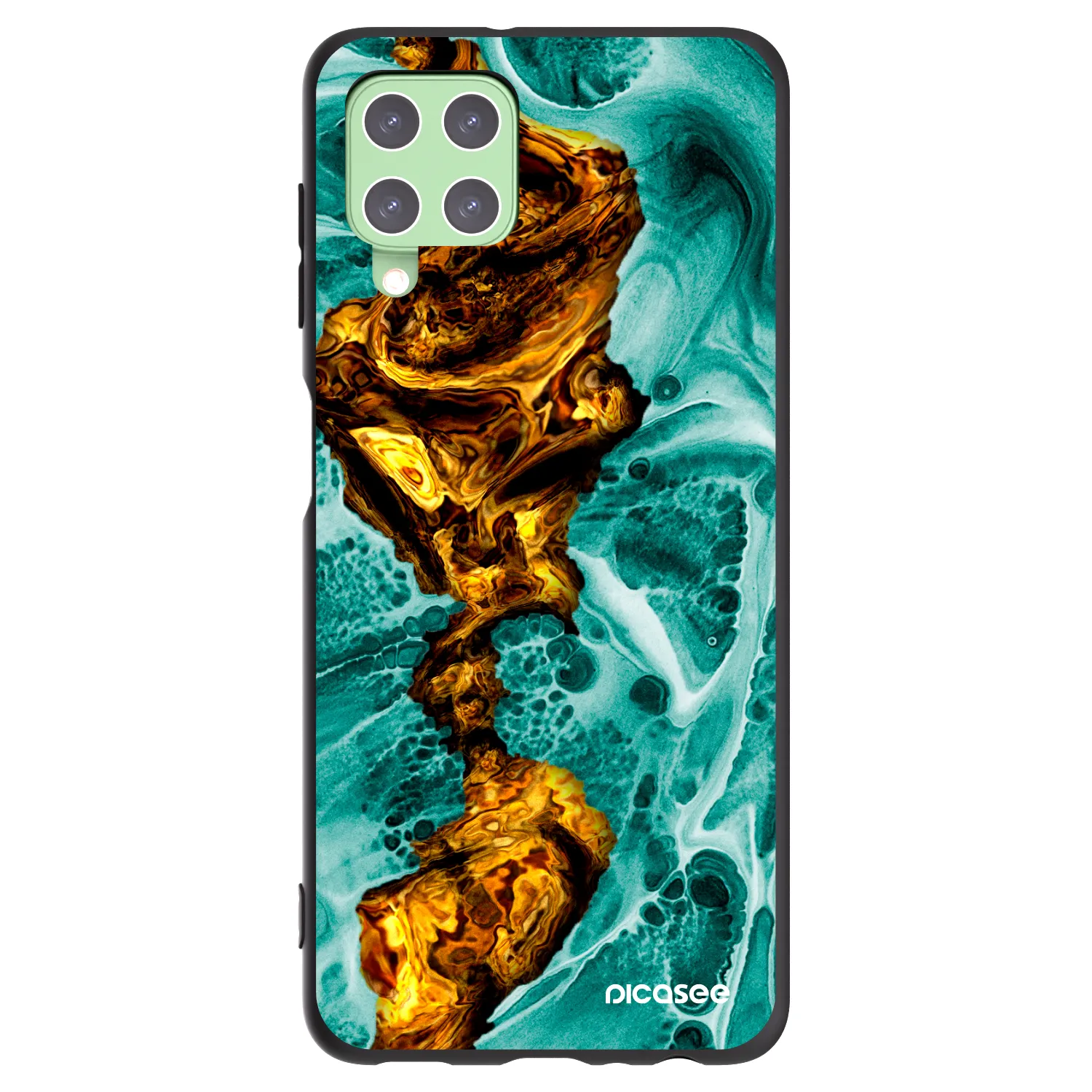Picasee fekete szilikon tok az alábbi mobiltelefonokra Samsung Galaxy A22 A225F 4G - Goldsky