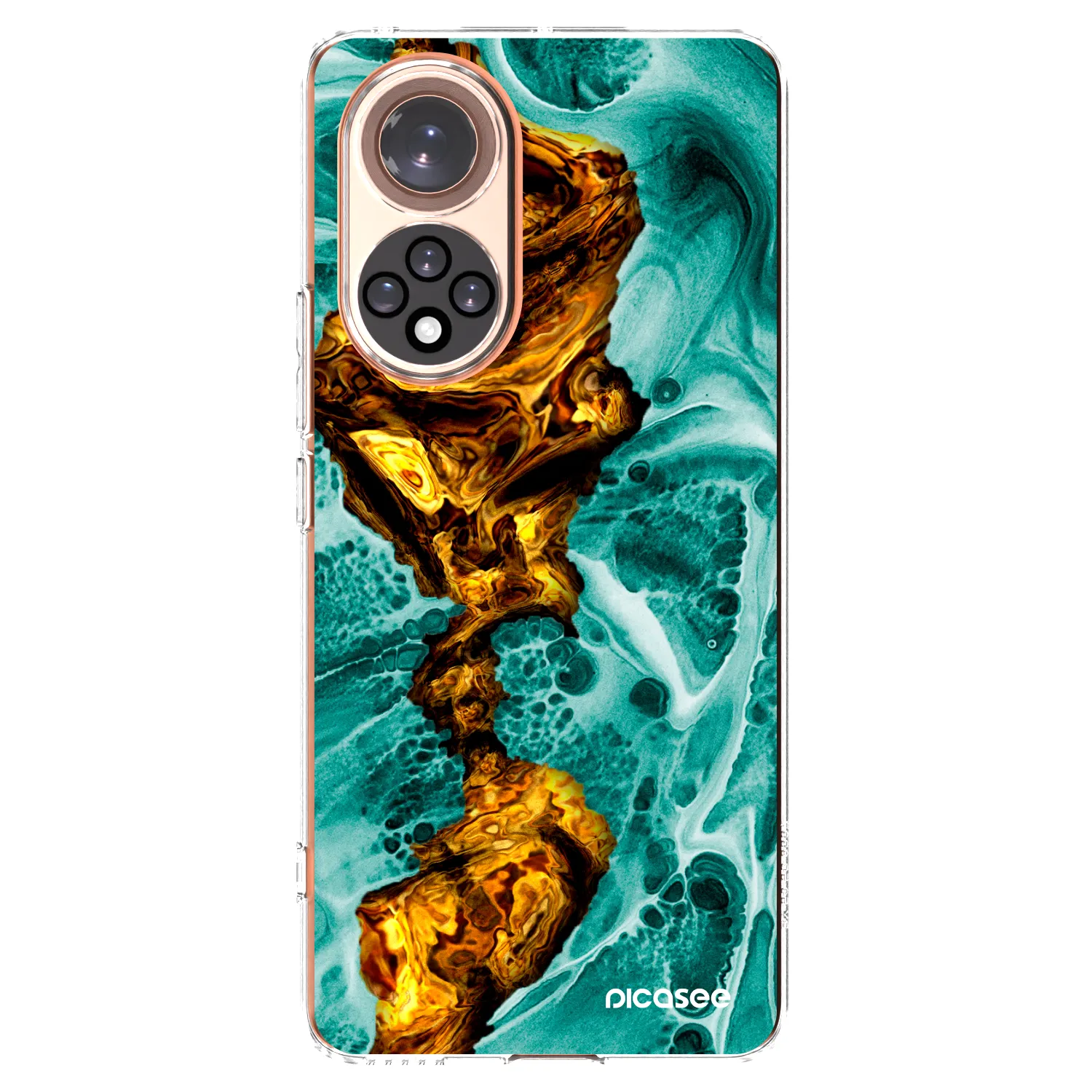 Picasee átlátszó szilikon tok az alábbi mobiltelefonokra Huawei Nova 9 - Goldsky