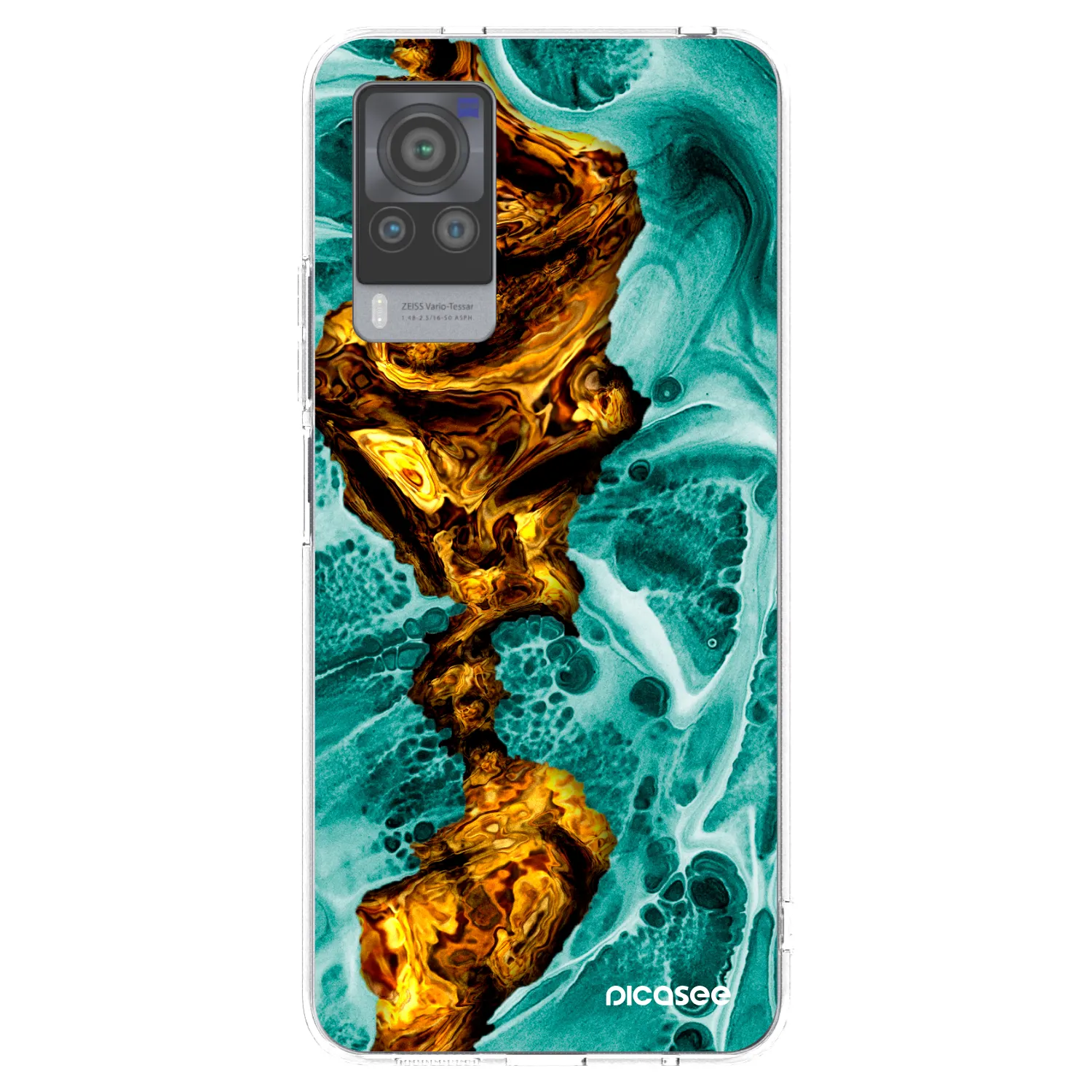 Picasee átlátszó szilikon tok az alábbi mobiltelefonokra Vivo X60 Pro 5G - Goldsky