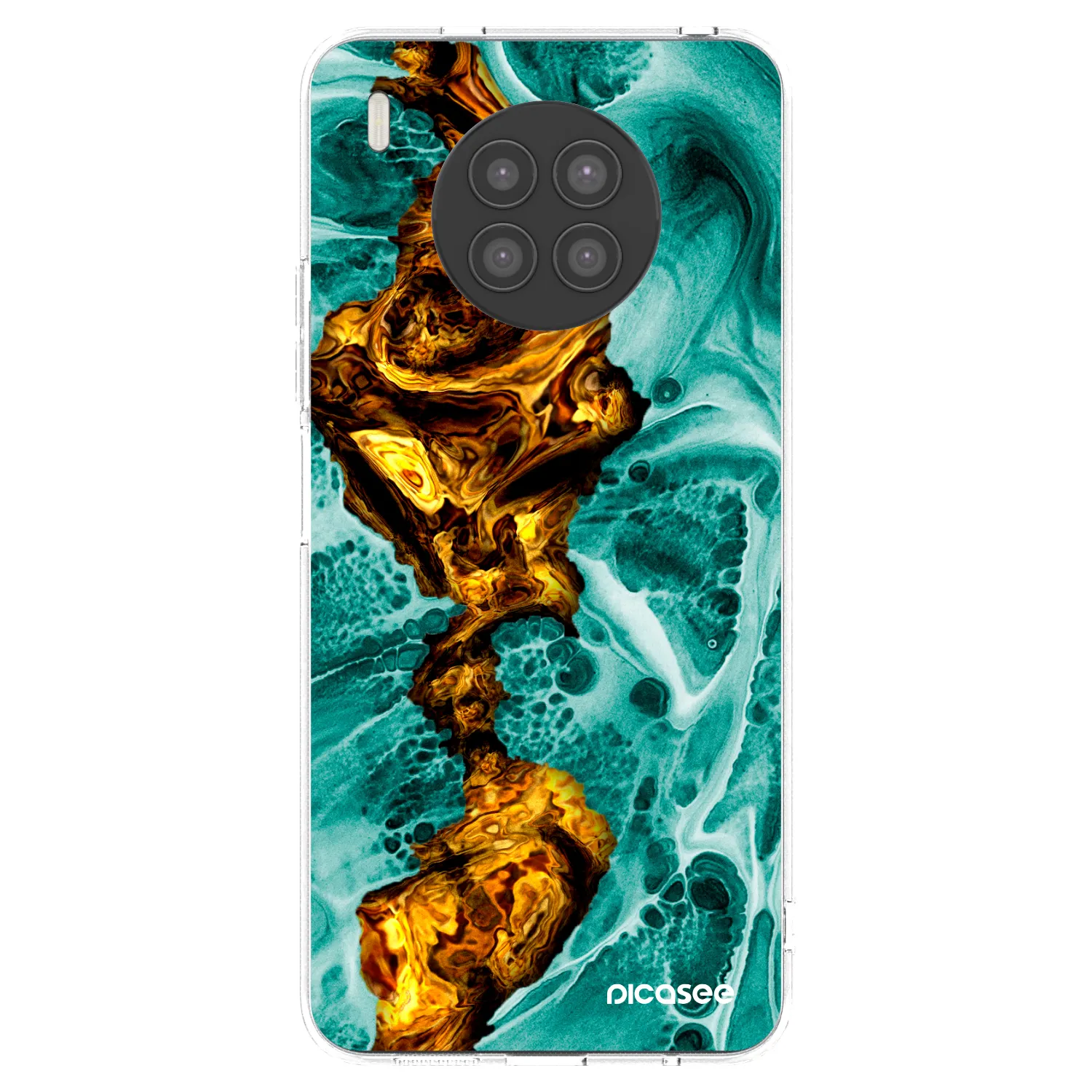 Picasee átlátszó szilikon tok az alábbi mobiltelefonokra Huawei Nova 8i - Goldsky