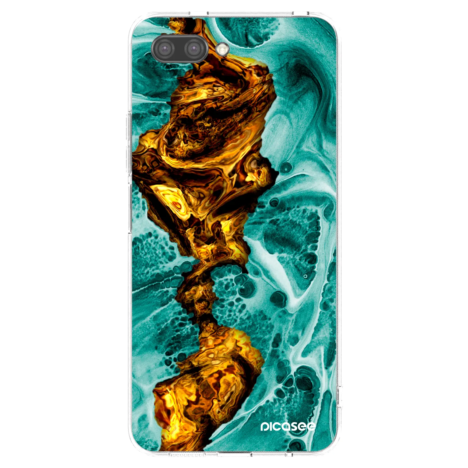 Picasee átlátszó szilikon tok az alábbi mobiltelefonokra Honor 10 - Goldsky