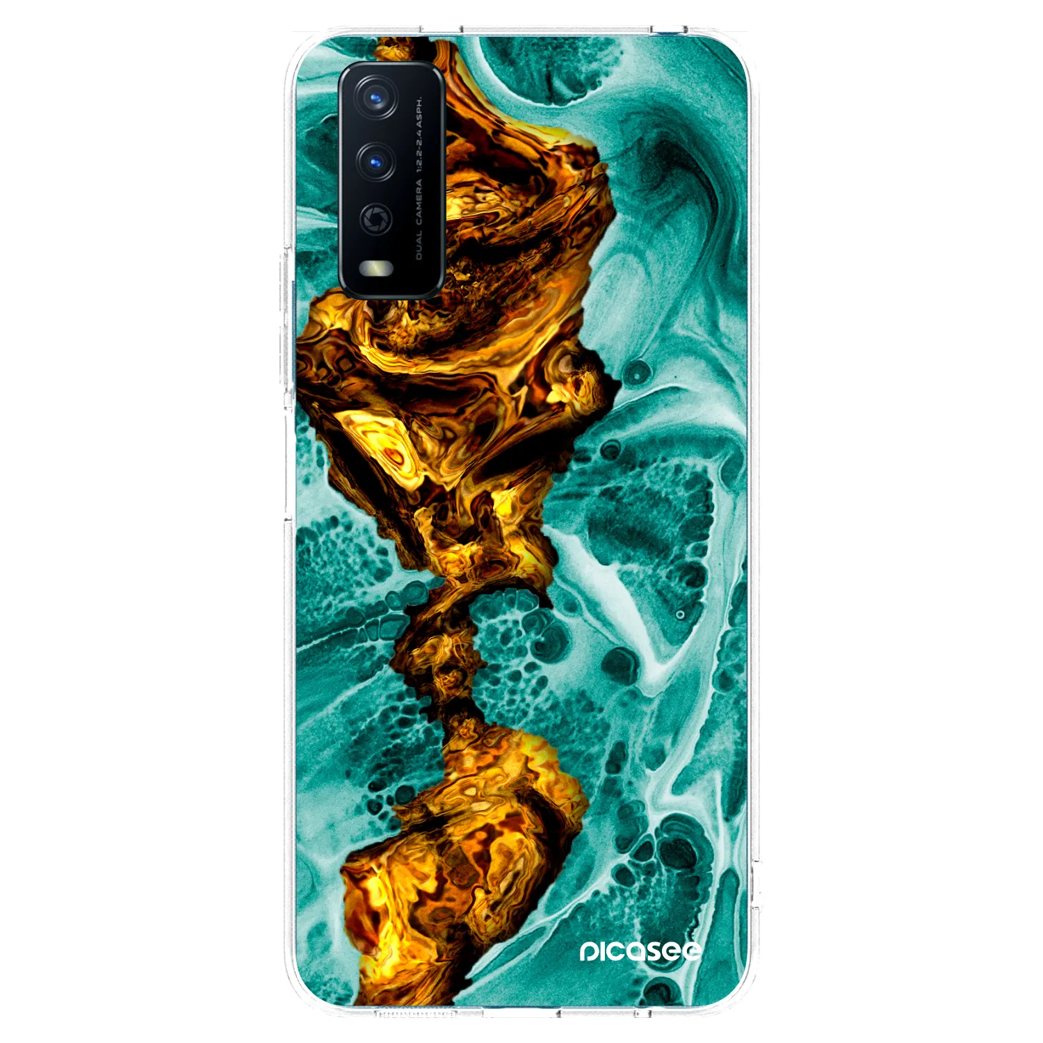 Picasee átlátszó szilikon tok az alábbi mobiltelefonokra Vivo Y11s - Goldsky