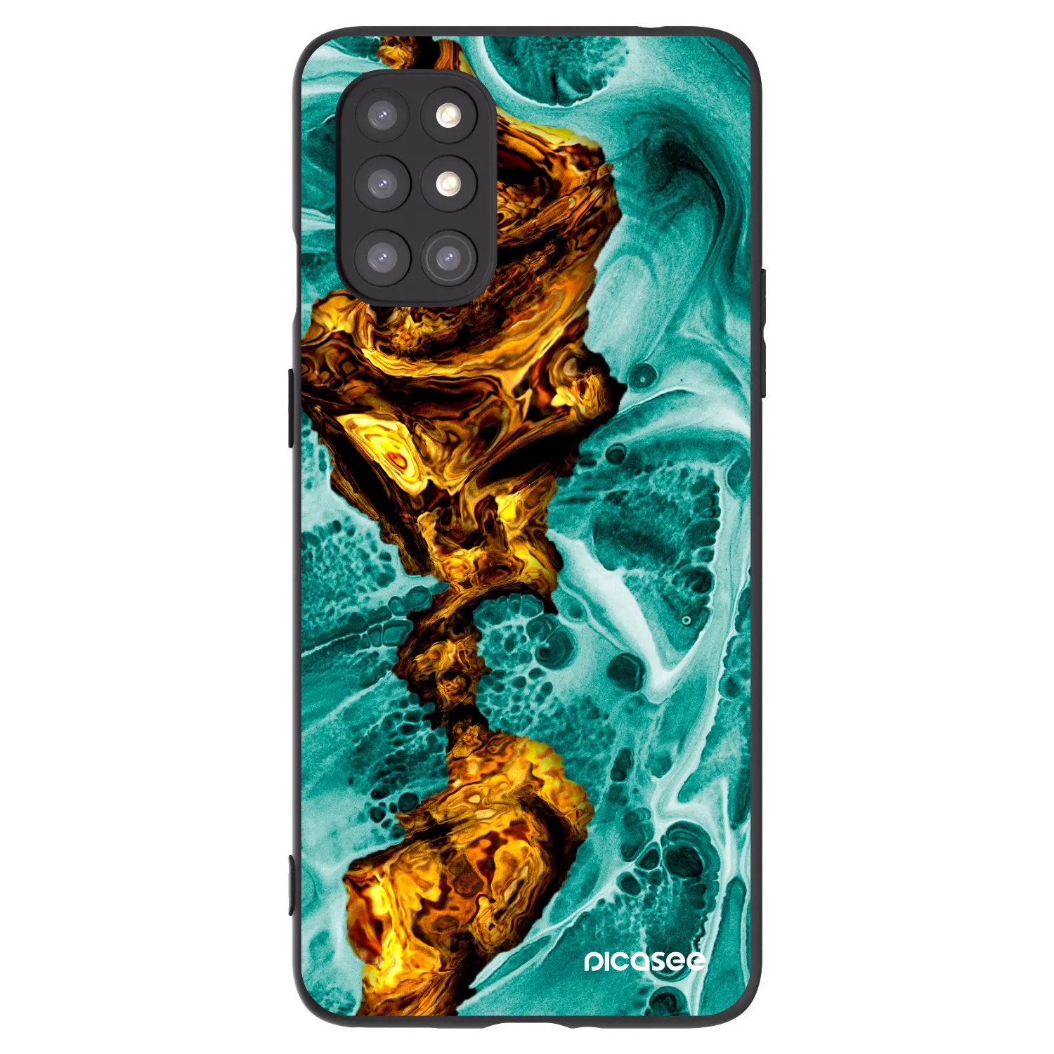 Picasee fekete szilikon tok az alábbi mobiltelefonokra OnePlus 8T - Goldsky