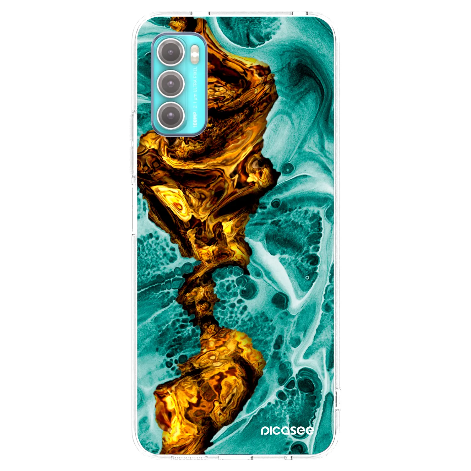 Picasee átlátszó szilikon tok az alábbi mobiltelefonokra Motorola Moto G60 - Goldsky