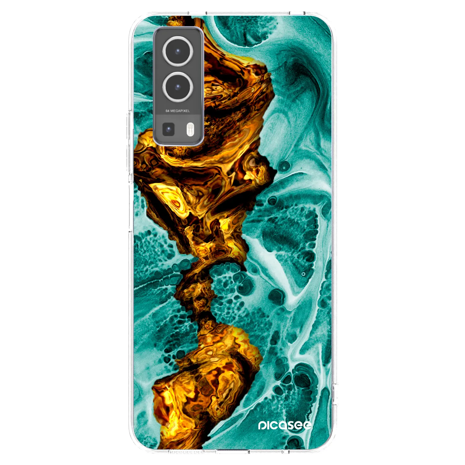 Picasee átlátszó szilikon tok az alábbi mobiltelefonokra Vivo Y72 5G - Goldsky