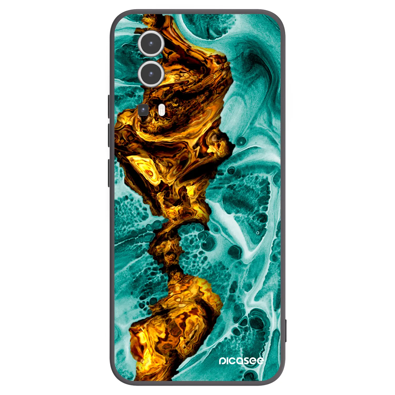 Picasee fekete szilikon tok az alábbi mobiltelefonokra Vivo Y72 5G - Goldsky