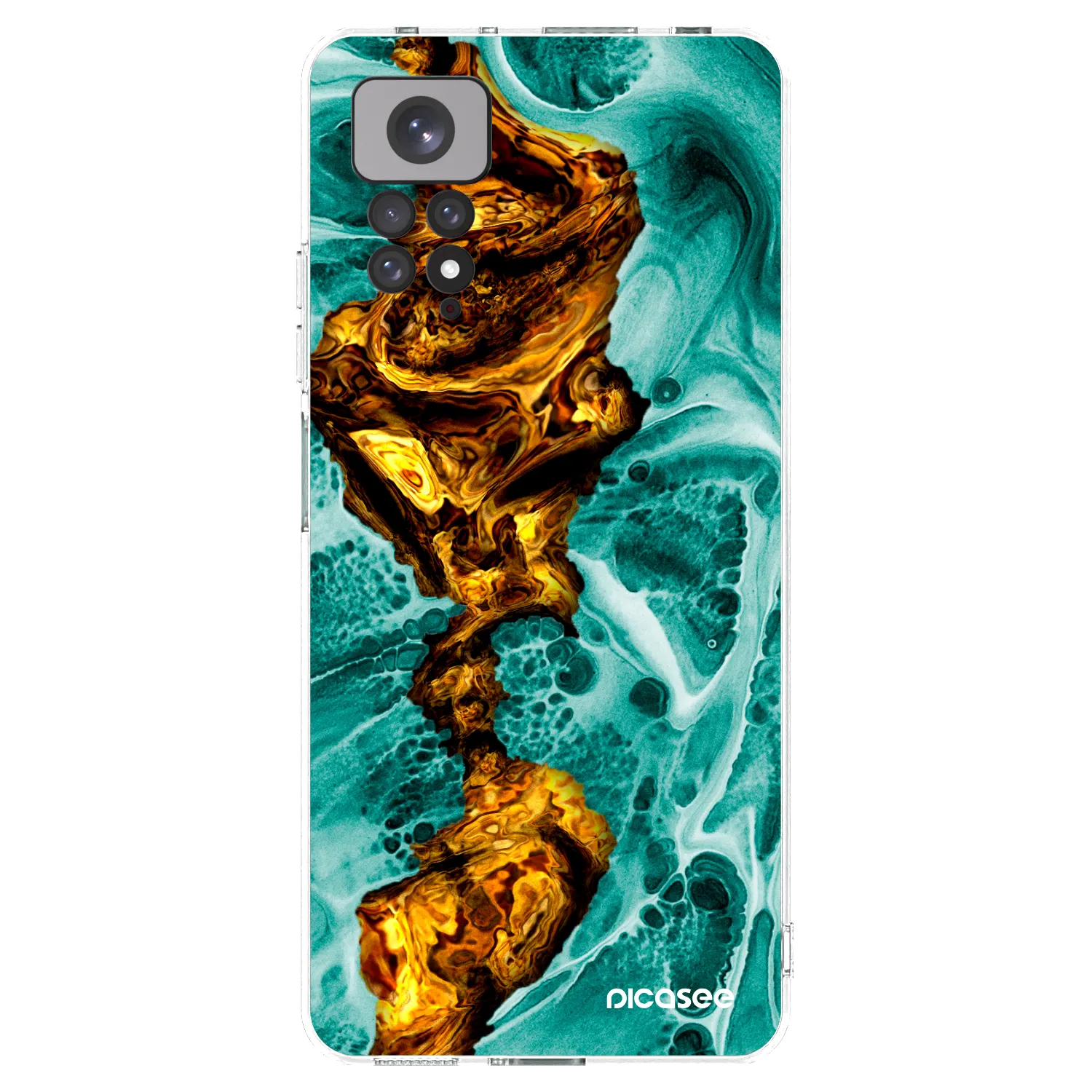 Picasee átlátszó szilikon tok az alábbi mobiltelefonokra Xiaomi Redmi Note 11 - Goldsky