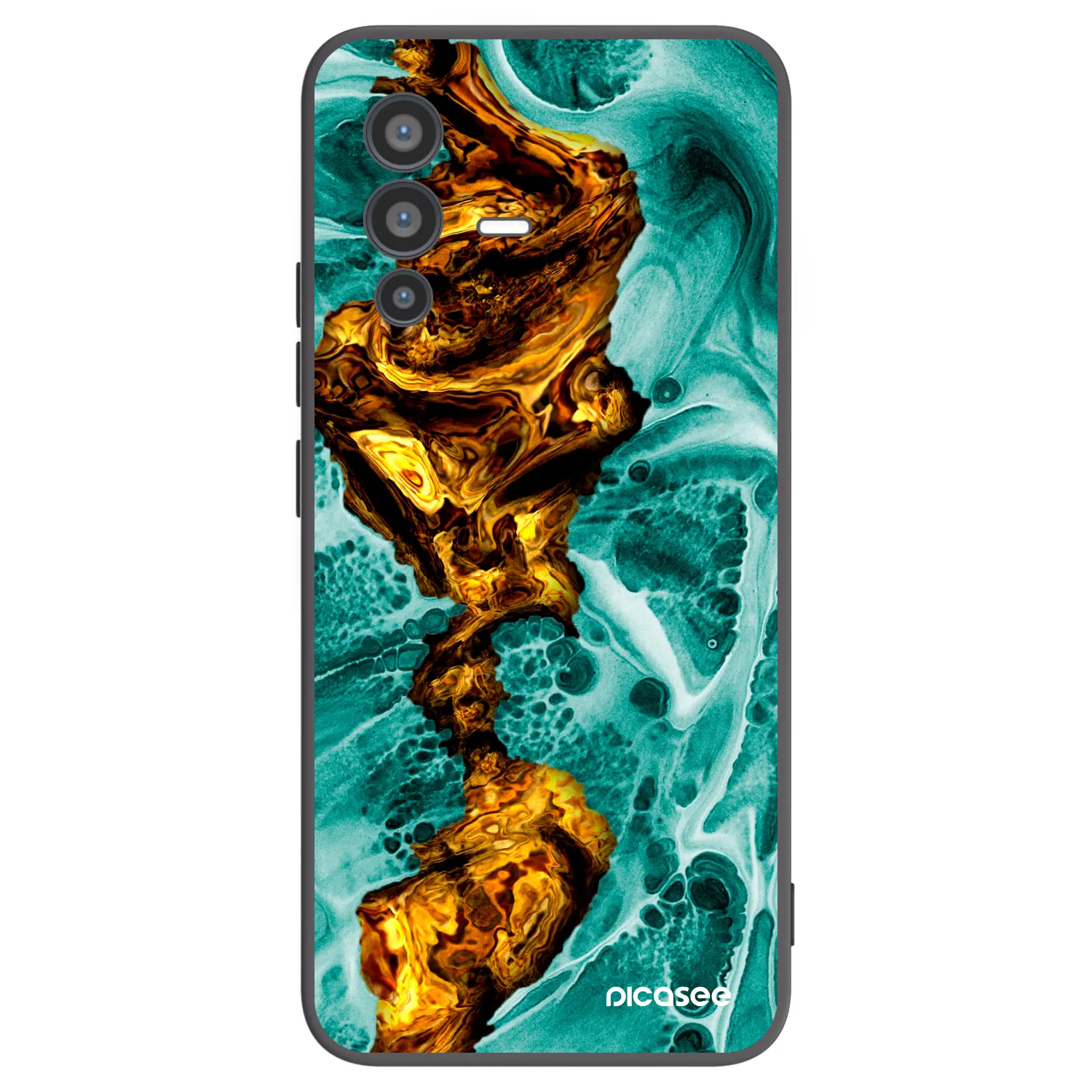 Picasee fekete szilikon tok az alábbi mobiltelefonokra Vivo V23 5G - Goldsky