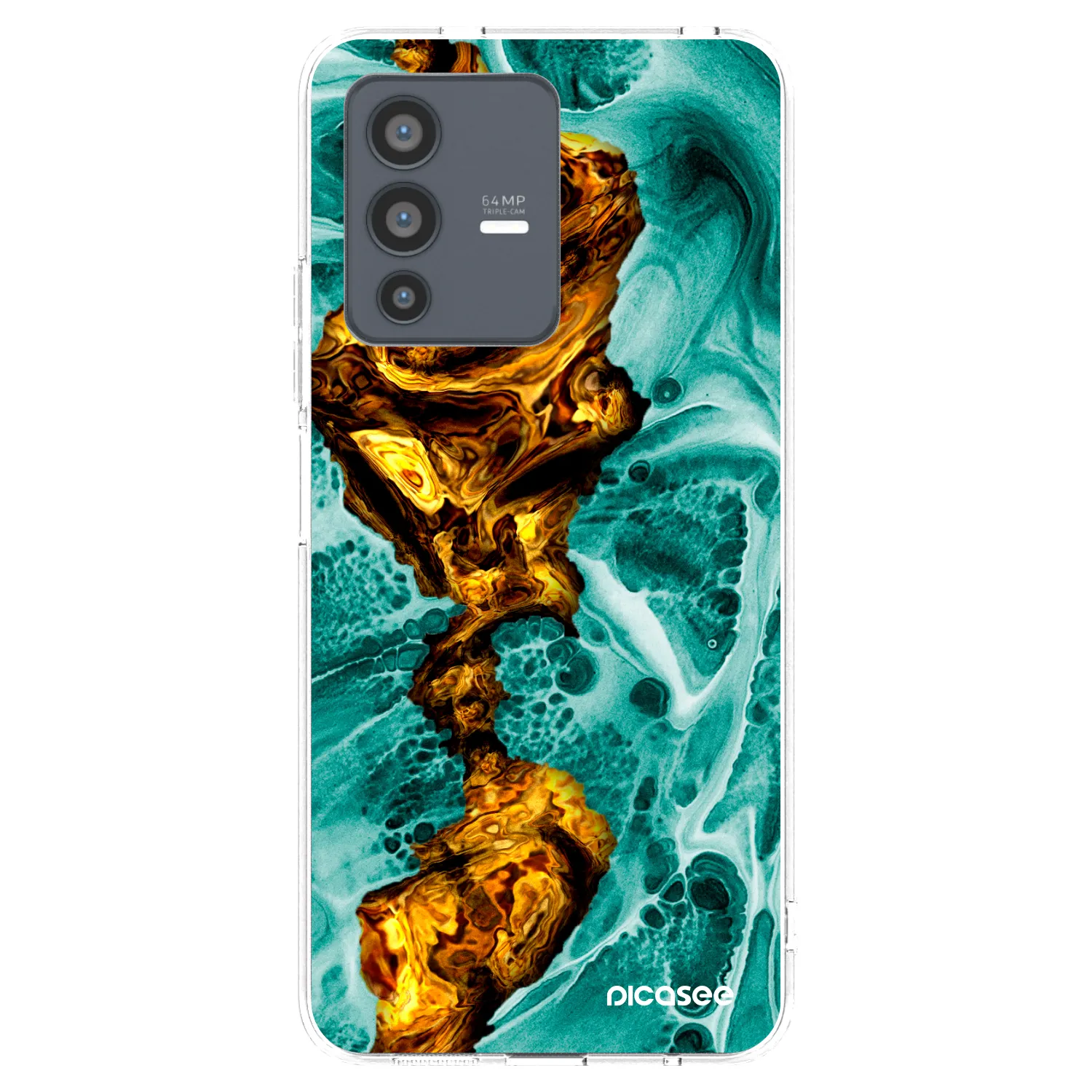 Picasee átlátszó szilikon tok az alábbi mobiltelefonokra Vivo V23 5G - Goldsky