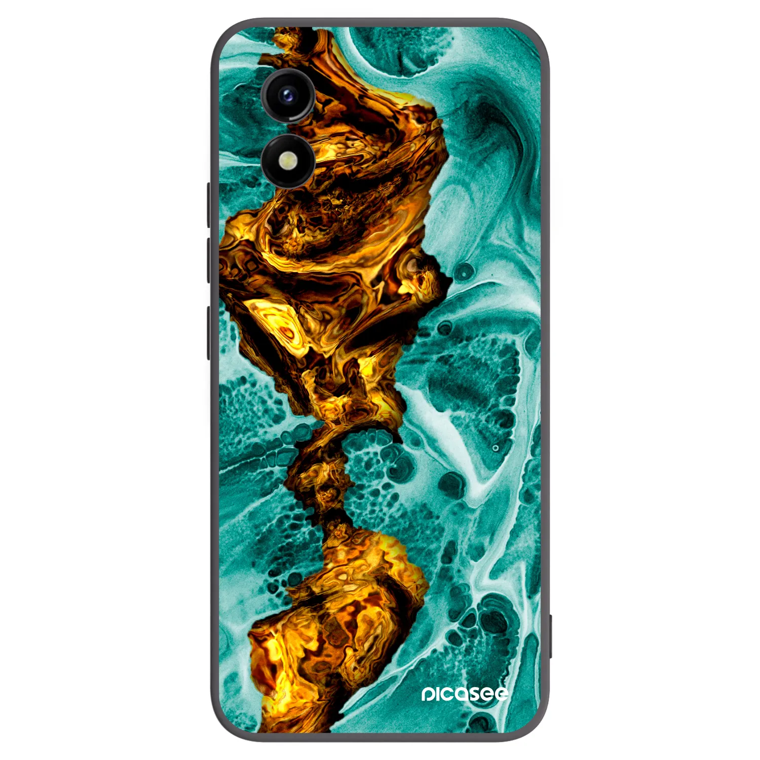 Picasee fekete szilikon tok az alábbi mobiltelefonokra Vivo Y01 - Goldsky