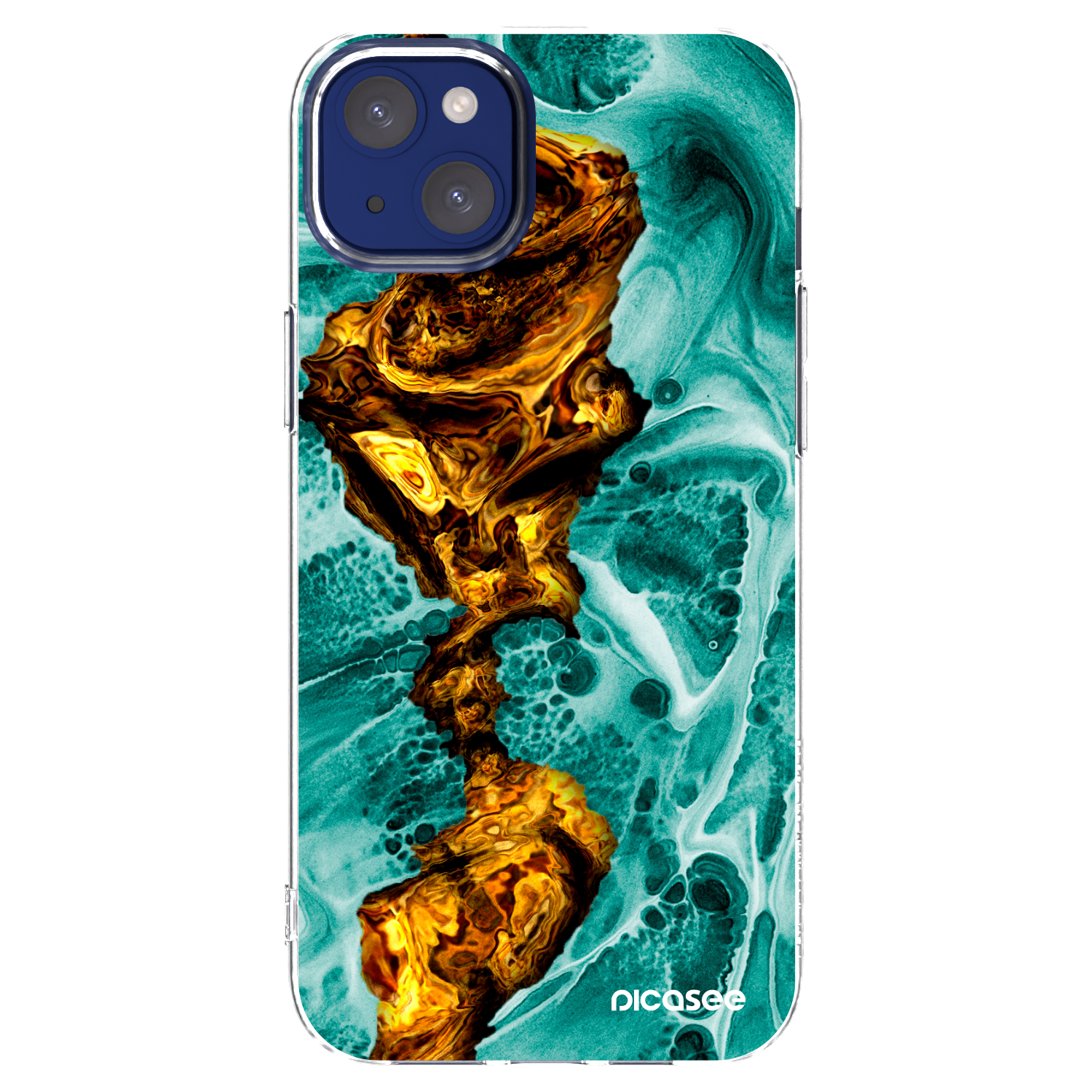 Picasee átlátszó szilikon tok az alábbi mobiltelefonokra Apple iPhone 14 Plus - Goldsky