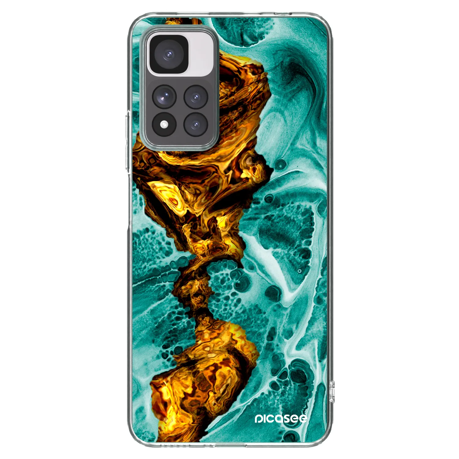 Picasee átlátszó szilikon tok az alábbi mobiltelefonokra Xiaomi Redmi Note 11 Pro+ 5G - Goldsky