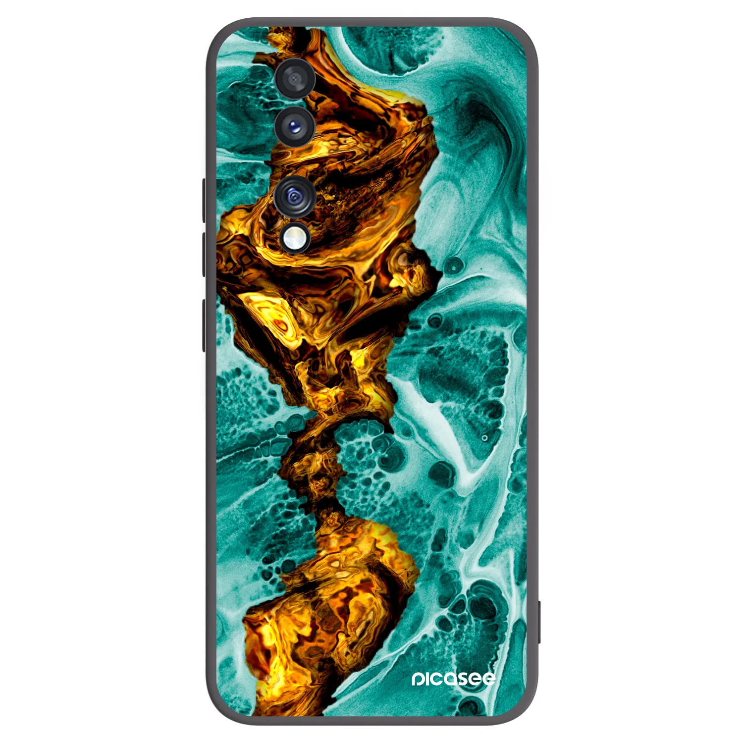 Picasee fekete szilikon tok az alábbi mobiltelefonokra Honor 70 - Goldsky
