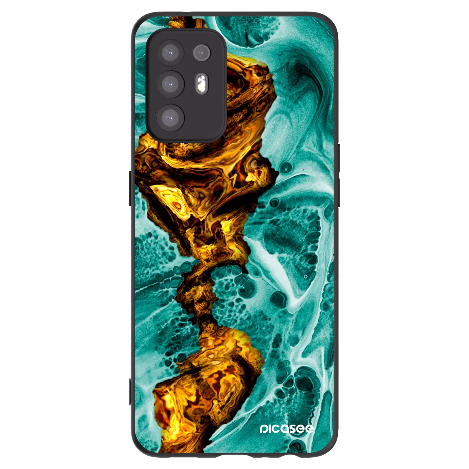 Picasee fekete szilikon tok az alábbi mobiltelefonokra OPPO A94 5G - Goldsky