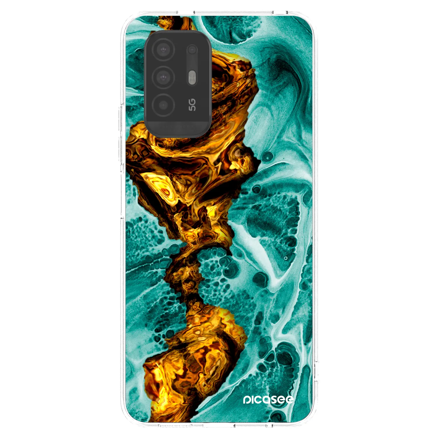 Picasee átlátszó szilikon tok az alábbi mobiltelefonokra OPPO A94 5G - Goldsky