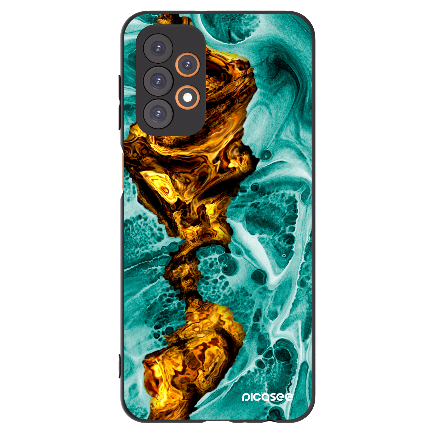 Picasee fekete szilikon tok az alábbi mobiltelefonokra Samsung Galaxy A23 A235F 4G - Goldsky