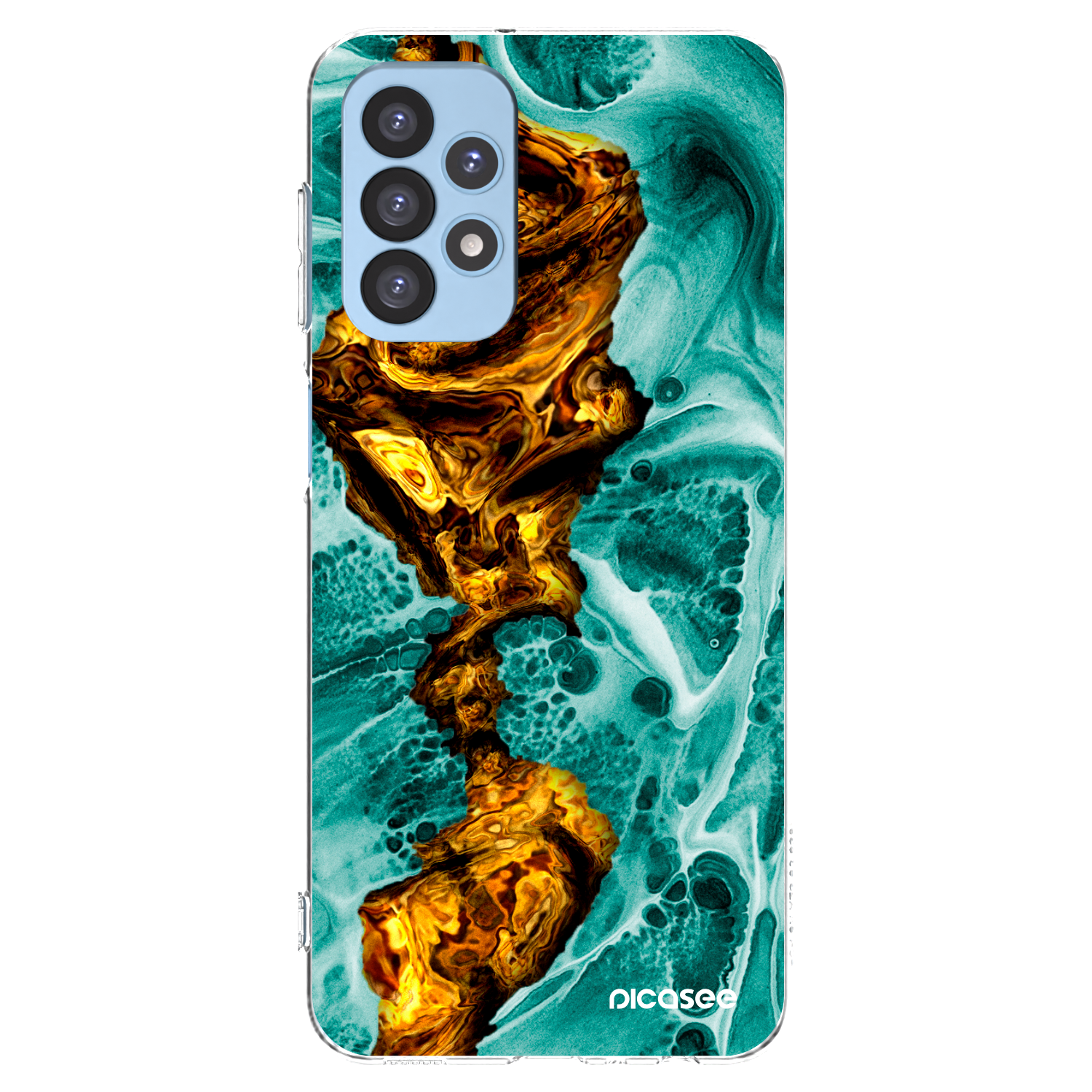 Picasee átlátszó szilikon tok az alábbi mobiltelefonokra Samsung Galaxy A23 A235F 4G - Goldsky
