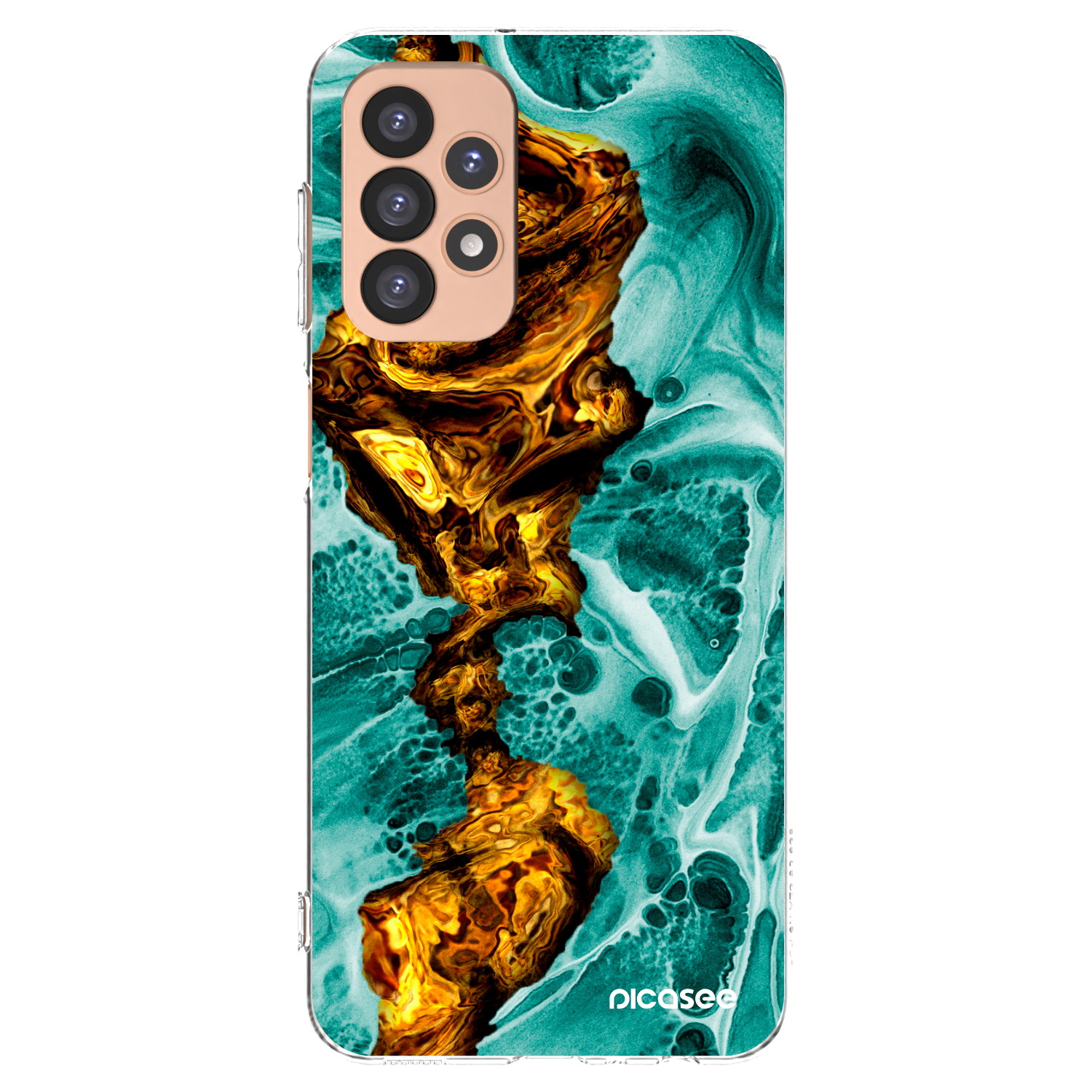 Picasee átlátszó szilikon tok az alábbi mobiltelefonokra Samsung Galaxy A23 A236B 5G - Goldsky