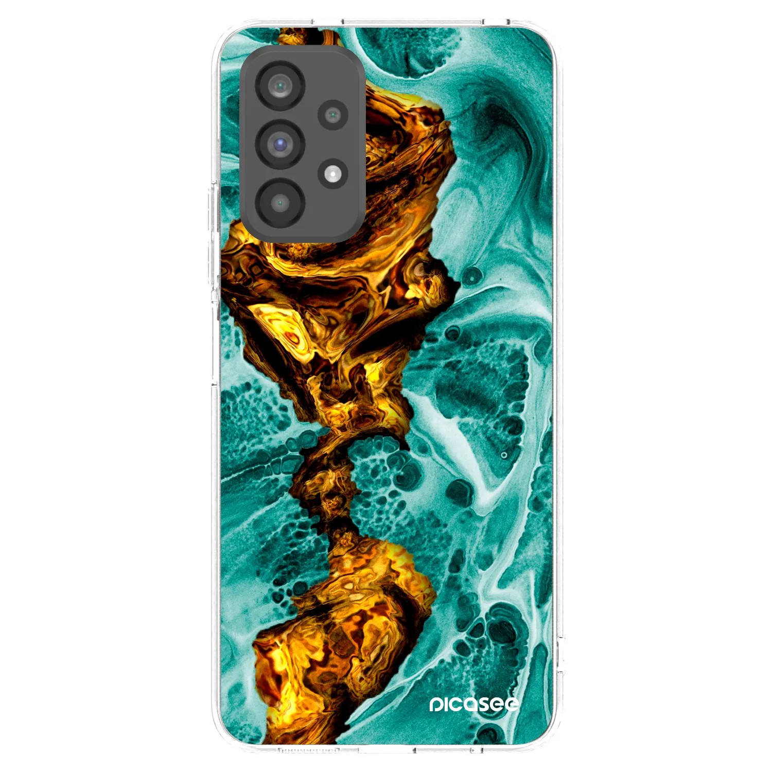 Picasee átlátszó szilikon tok az alábbi mobiltelefonokra Samsung Galaxy A73 5G - Goldsky