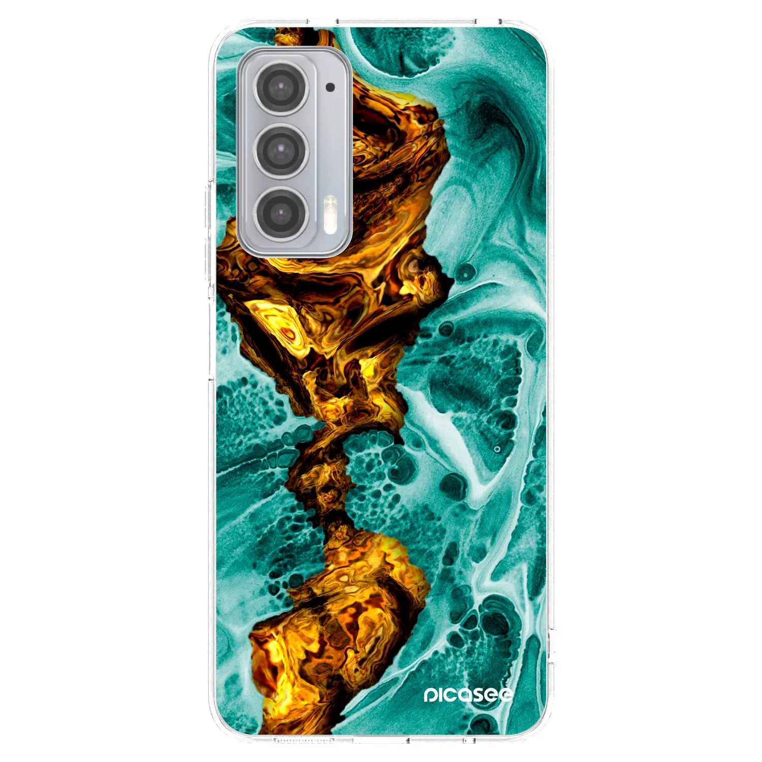 Picasee átlátszó szilikon tok az alábbi mobiltelefonokra Motorola Edge 20 - Goldsky