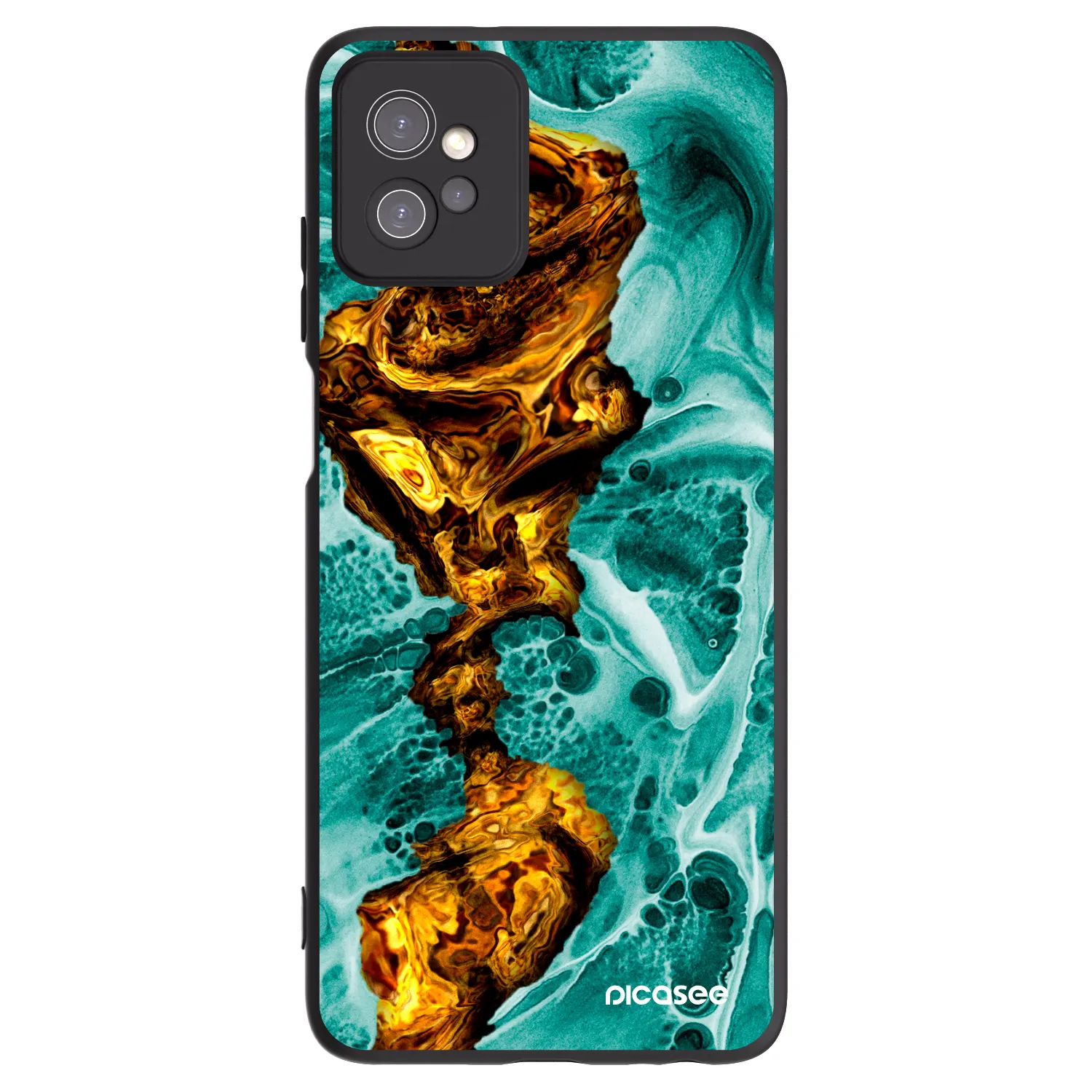 Picasee fekete szilikon tok az alábbi mobiltelefonokra Motorola Moto G32 - Goldsky