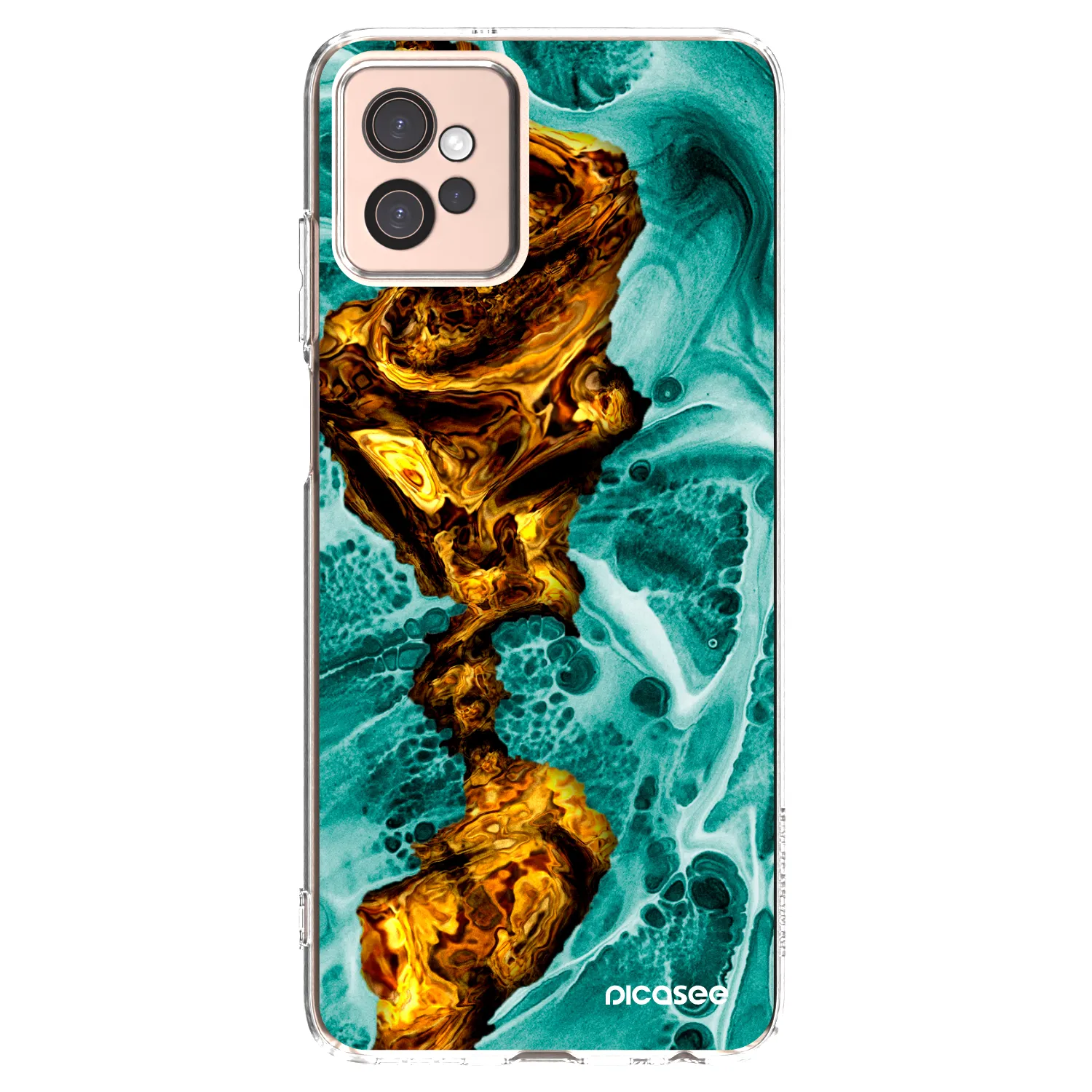 Picasee átlátszó szilikon tok az alábbi mobiltelefonokra Motorola Moto G32 - Goldsky