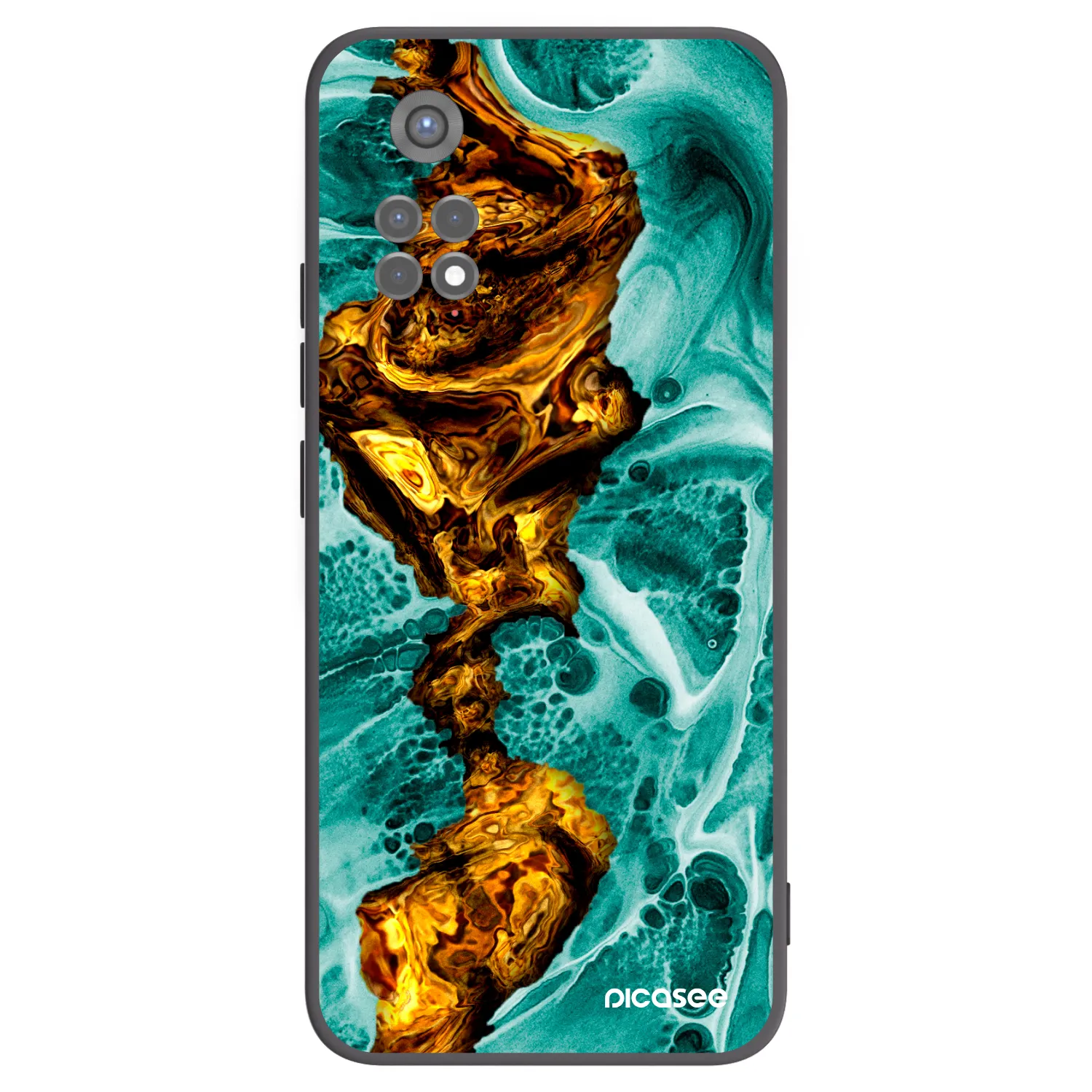 Picasee fekete szilikon tok az alábbi mobiltelefonokra Xiaomi Redmi Note 11S 5G - Goldsky