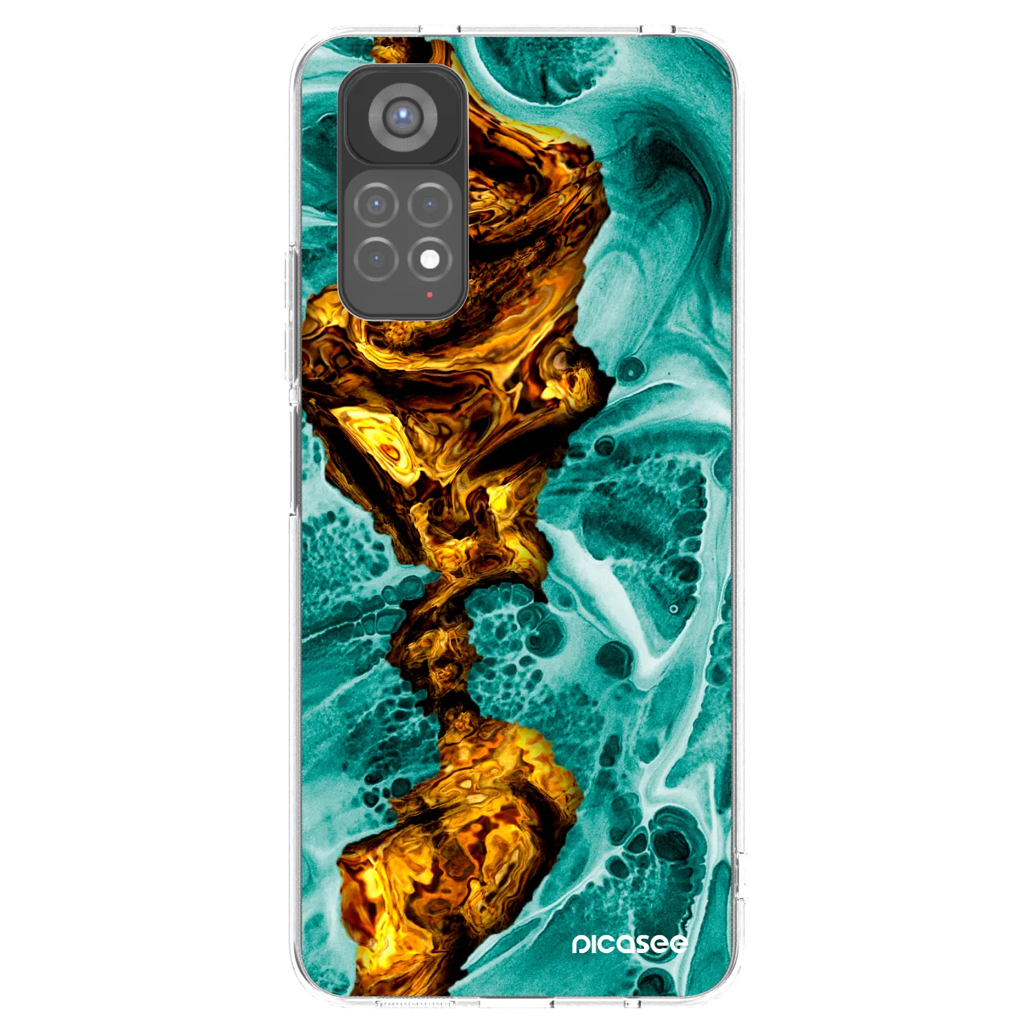 Picasee átlátszó szilikon tok az alábbi mobiltelefonokra Xiaomi Redmi Note 11S 5G - Goldsky