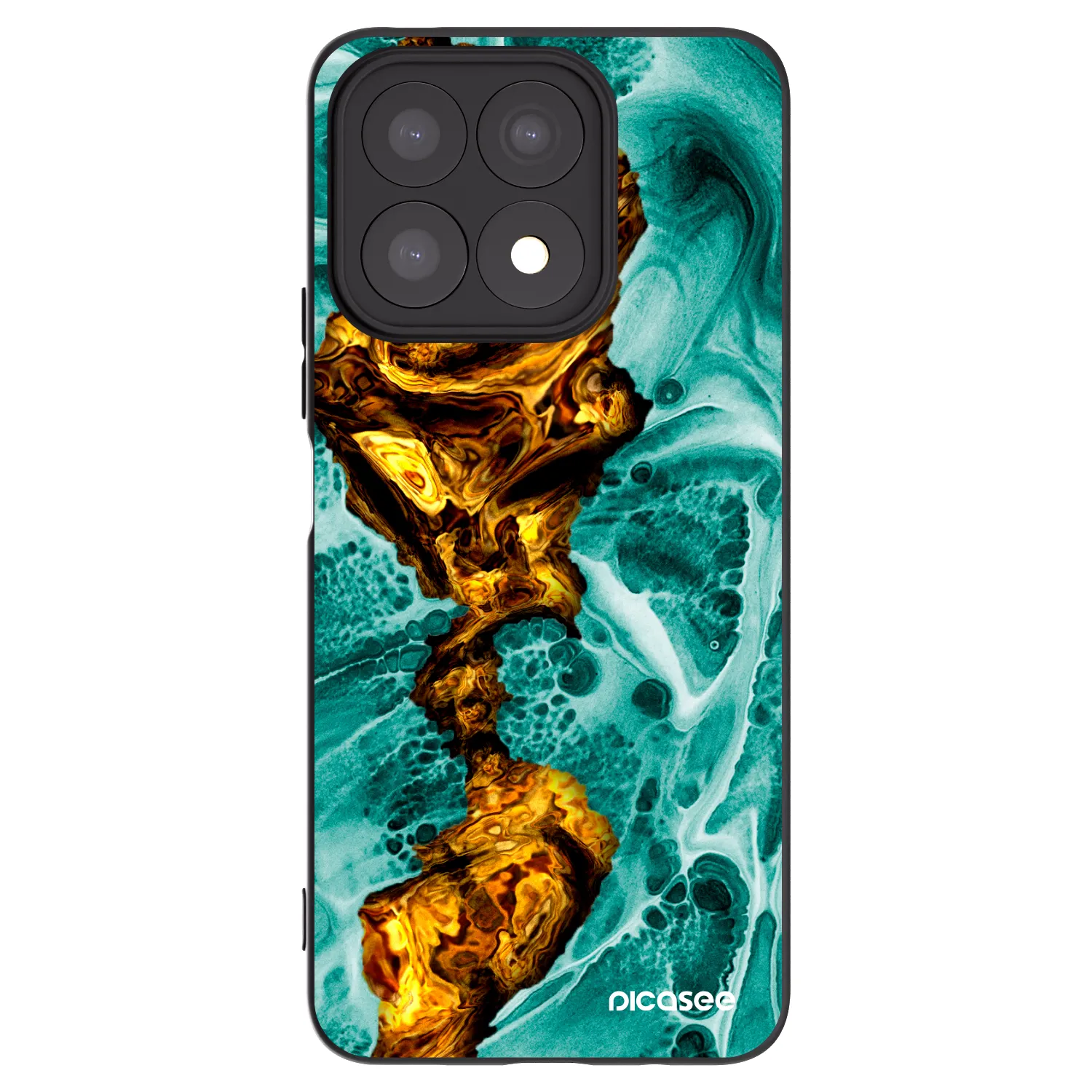 Picasee fekete szilikon tok az alábbi mobiltelefonokra Honor X8a - Goldsky