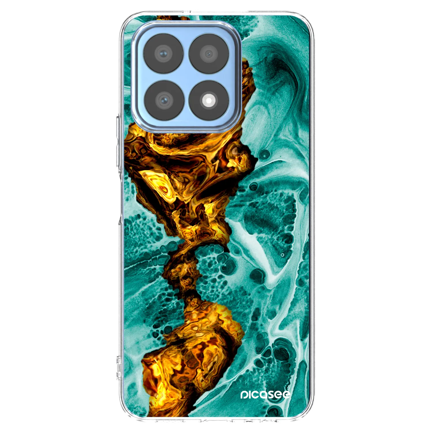 Picasee átlátszó szilikon tok az alábbi mobiltelefonokra Honor X8a - Goldsky