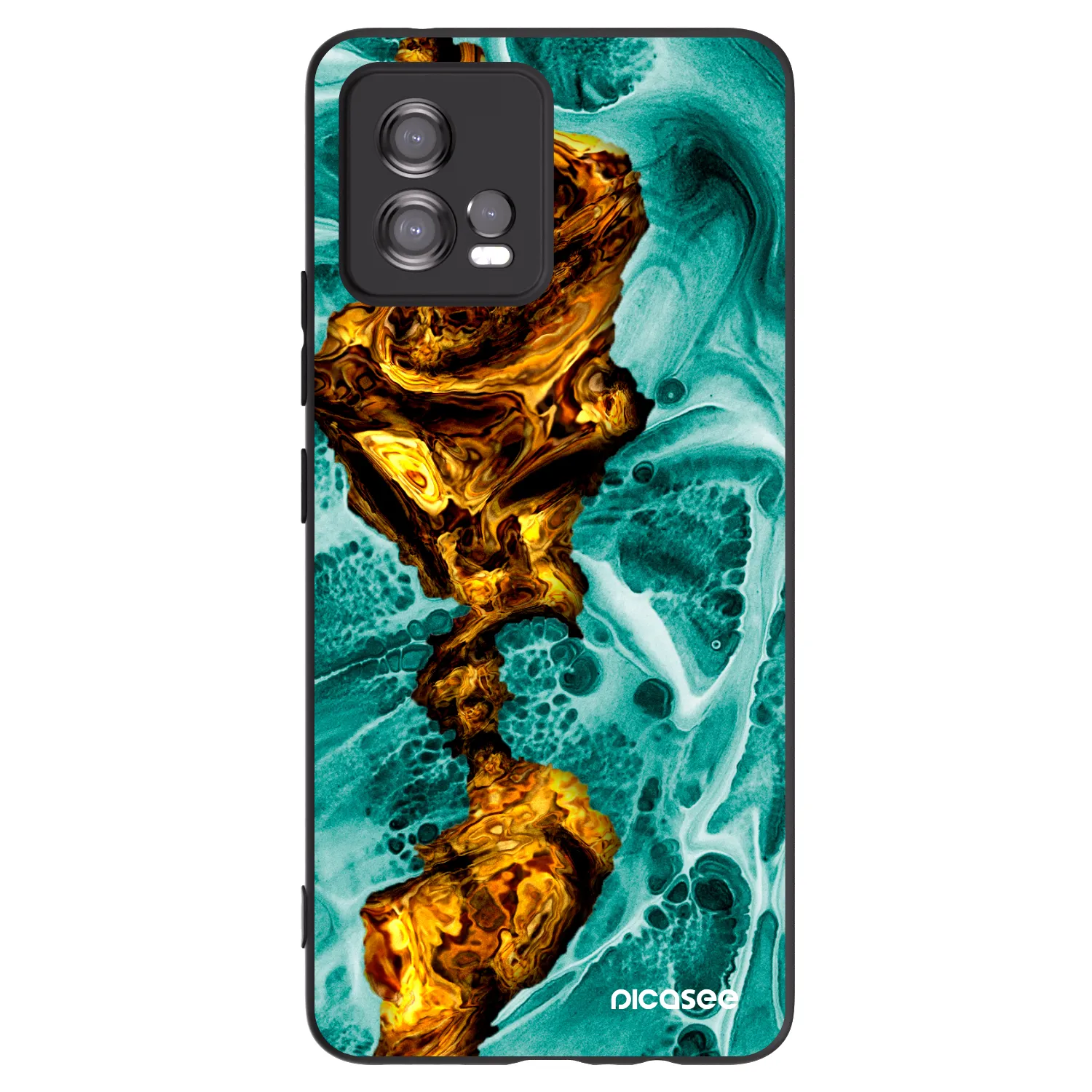 Picasee fekete szilikon tok az alábbi mobiltelefonokra Motorola Moto G72 - Goldsky