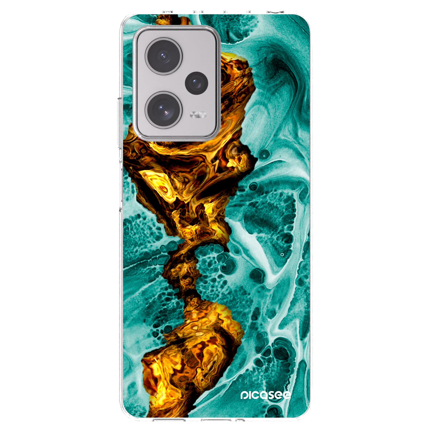 Picasee átlátszó szilikon tok az alábbi mobiltelefonokra Xiaomi Redmi Note 12 Pro+ 5G - Goldsky