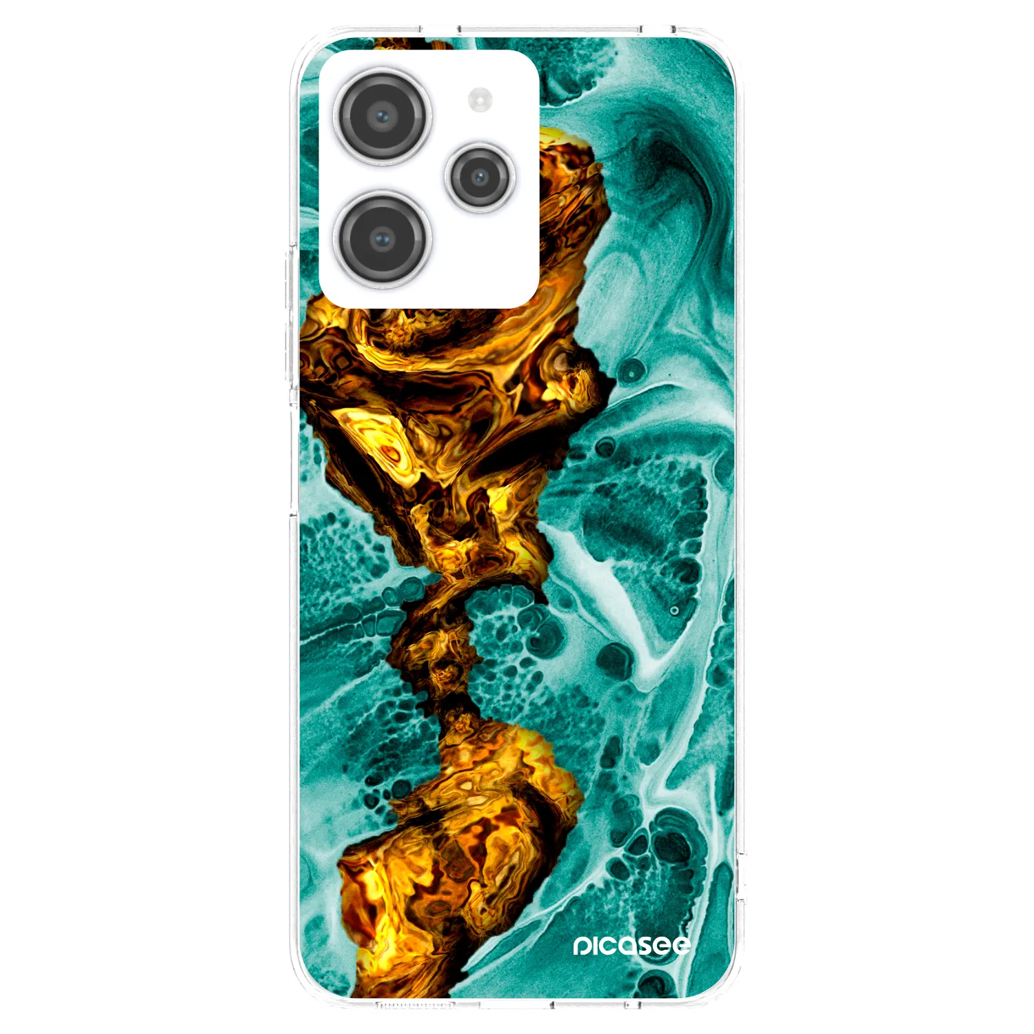 Picasee átlátszó szilikon tok az alábbi mobiltelefonokra Xiaomi Redmi 12 4G - Goldsky