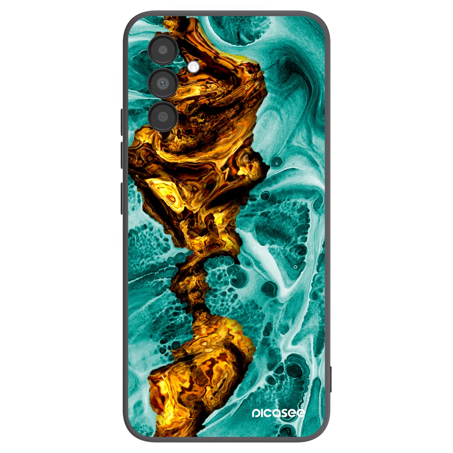 Picasee fekete szilikon tok az alábbi mobiltelefonokra Samsung Galaxy A04s A047F - Goldsky