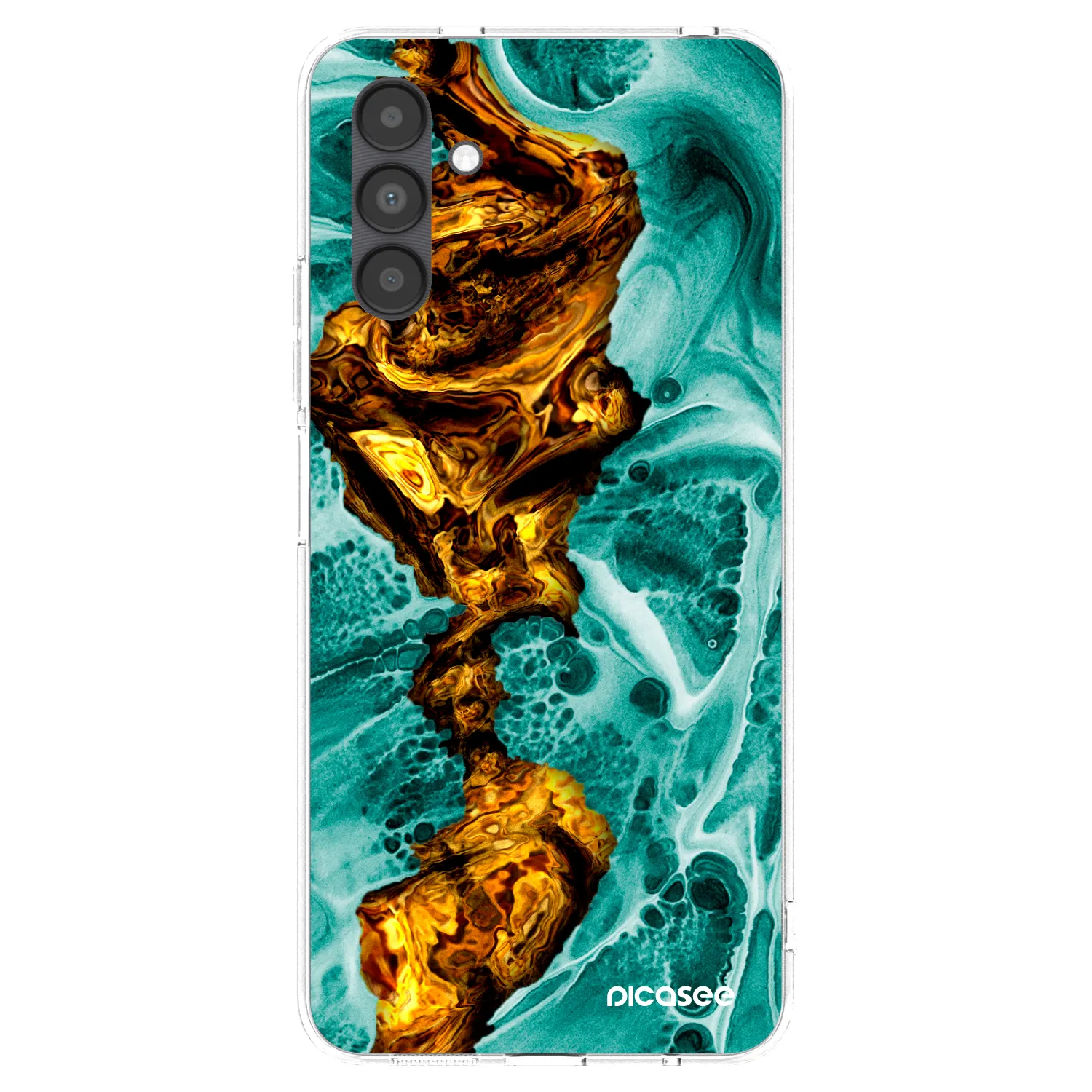 Picasee átlátszó szilikon tok az alábbi mobiltelefonokra Samsung Galaxy A04s A047F - Goldsky