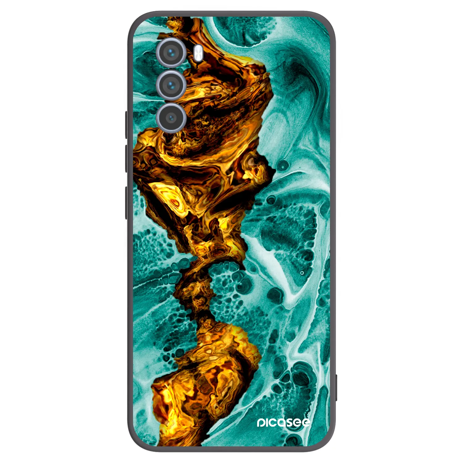 Picasee fekete szilikon tok az alábbi mobiltelefonokra Motorola Moto G62 - Goldsky