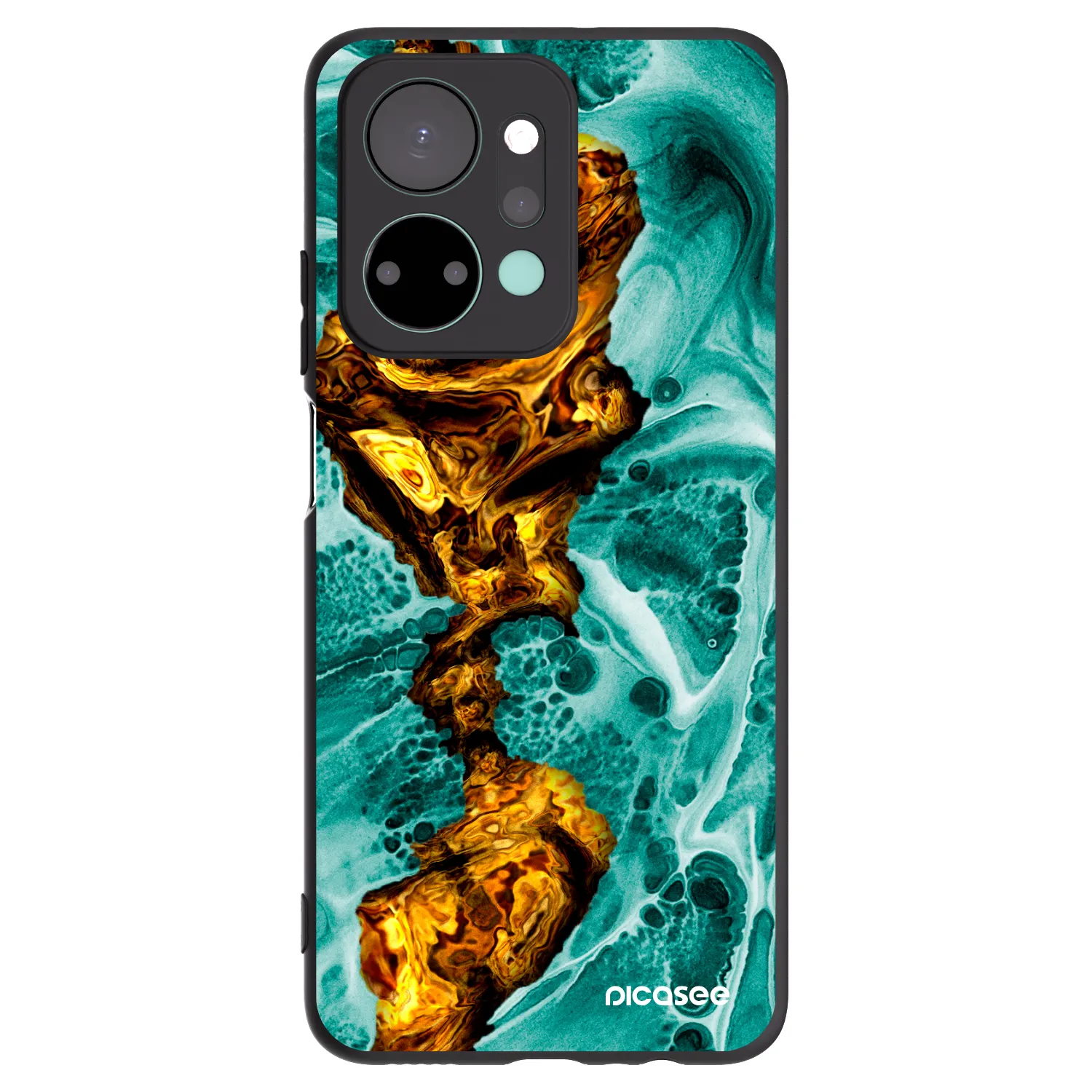 Picasee fekete szilikon tok az alábbi mobiltelefonokra Honor X7a - Goldsky