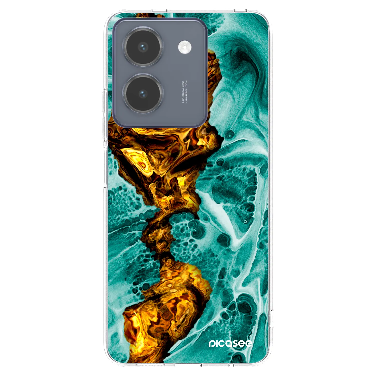 Picasee átlátszó szilikon tok az alábbi mobiltelefonokra Vivo Y36 4G - Goldsky
