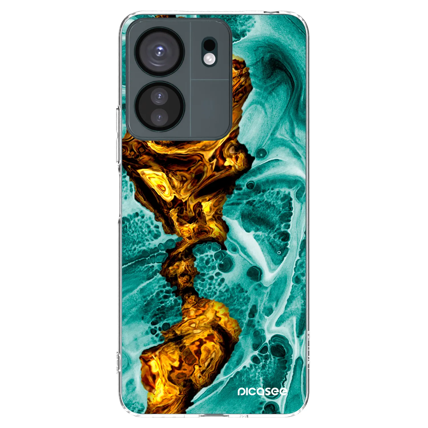 Picasee átlátszó szilikon tok az alábbi mobiltelefonokra Xiaomi Redmi 13C 4G - Goldsky