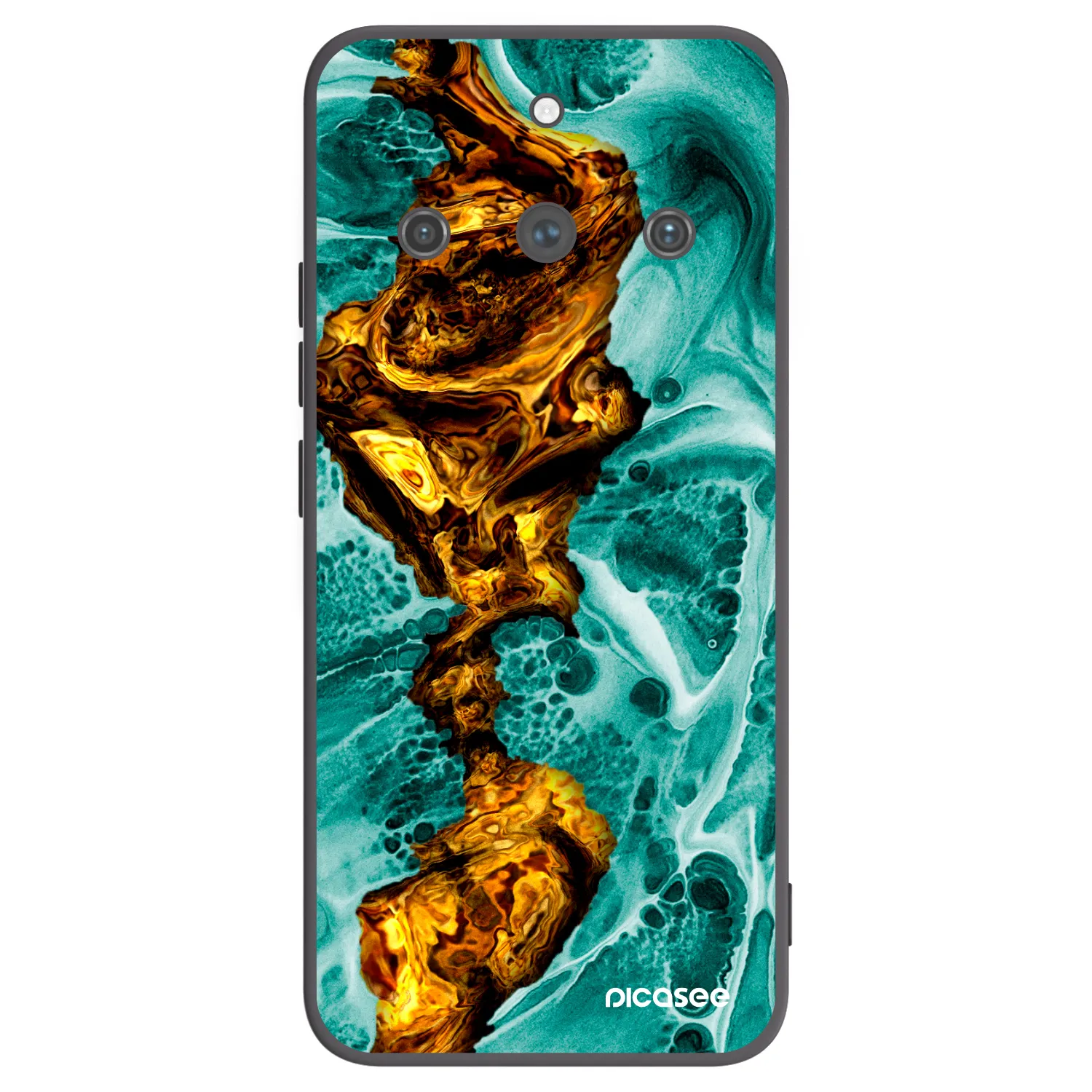 Picasee fekete szilikon tok az alábbi mobiltelefonokra Realme 11 Pro+ - Goldsky