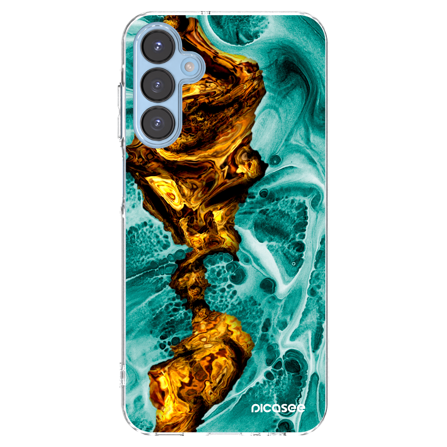 Picasee átlátszó szilikon tok az alábbi mobiltelefonokra Samsung Galaxy A15 A156B 5G - Goldsky