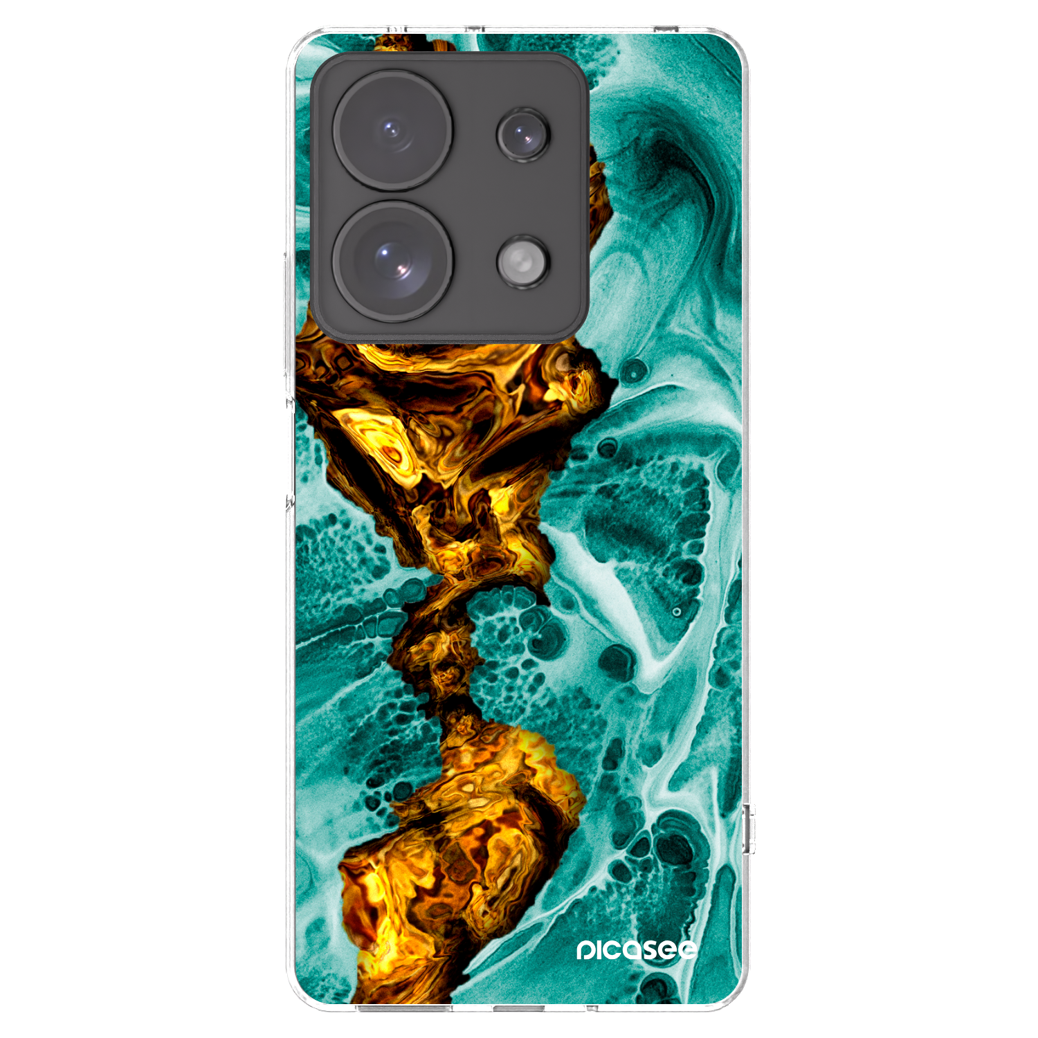 Picasee átlátszó szilikon tok az alábbi mobiltelefonokra Xiaomi Redmi Note 13 Pro 4G - Goldsky