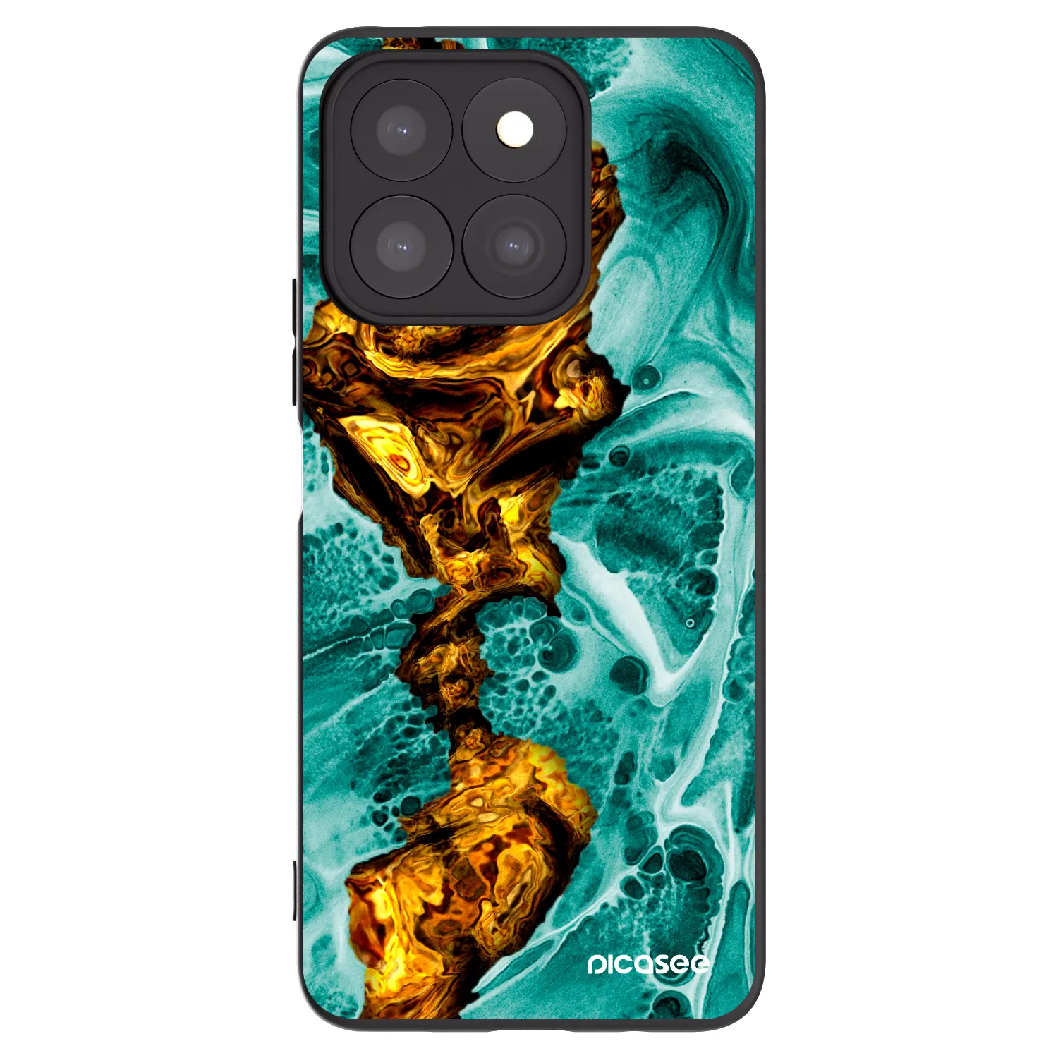 Picasee fekete szilikon tok az alábbi mobiltelefonokra Honor X8b - Goldsky