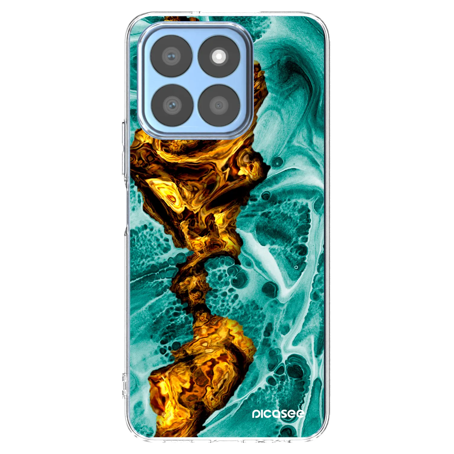 Picasee átlátszó szilikon tok az alábbi mobiltelefonokra Honor X8b - Goldsky
