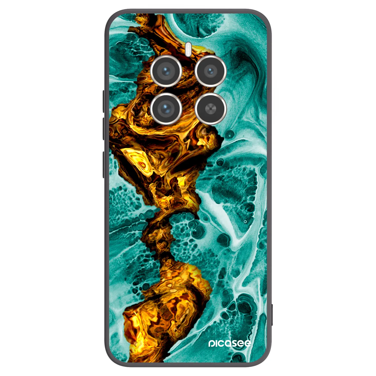 Picasee fekete szilikon tok az alábbi mobiltelefonokra Realme 12 Pro 5G - Goldsky