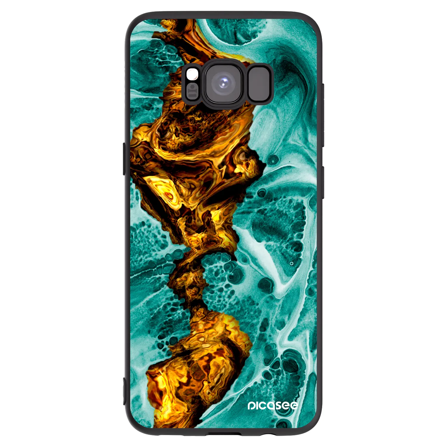 Picasee fekete szilikon tok az alábbi mobiltelefonokra Samsung Galaxy S8 G950F - Goldsky